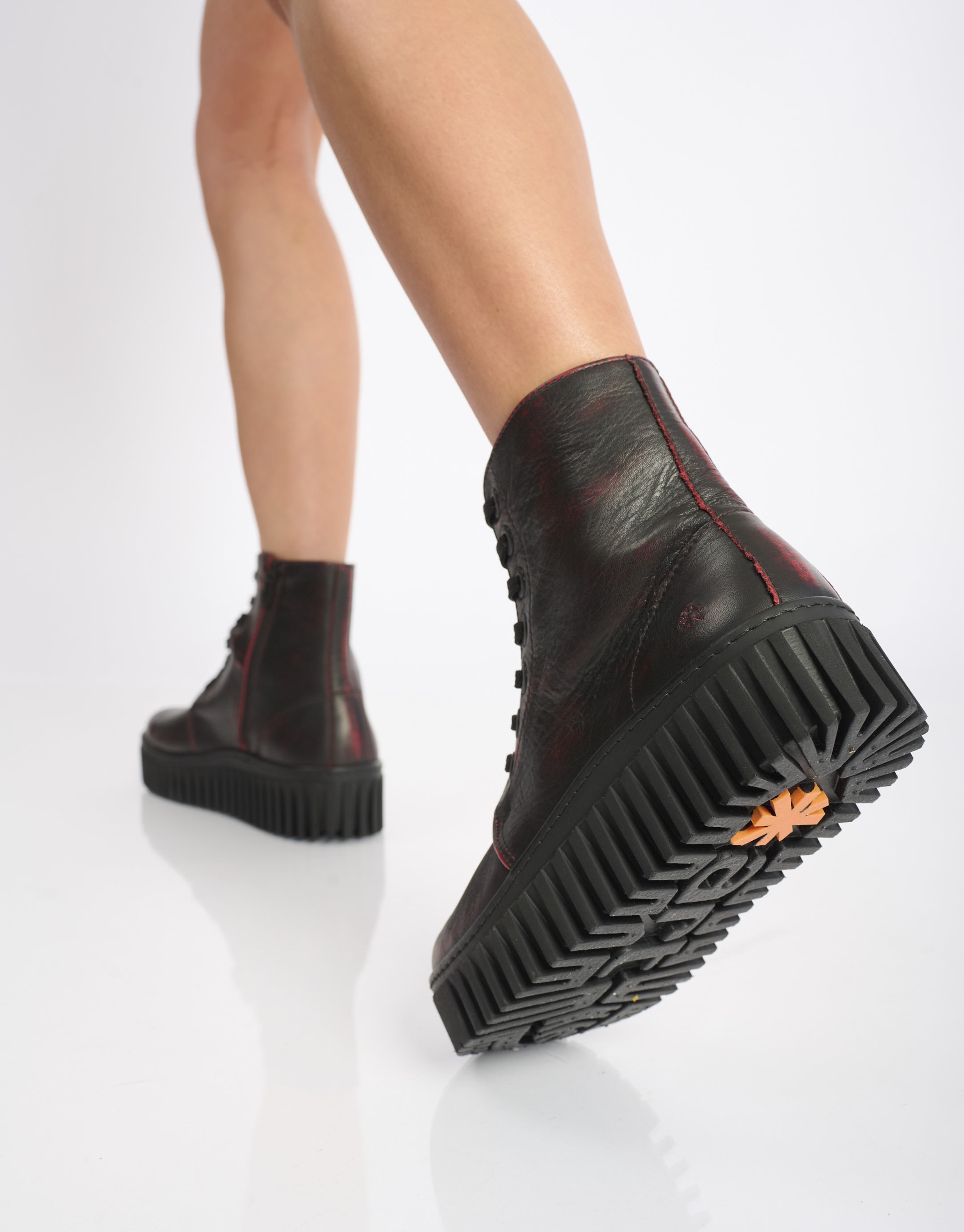 נעלי נשים - Art - מגפון שרוכים BRIGHTON - בורדו4