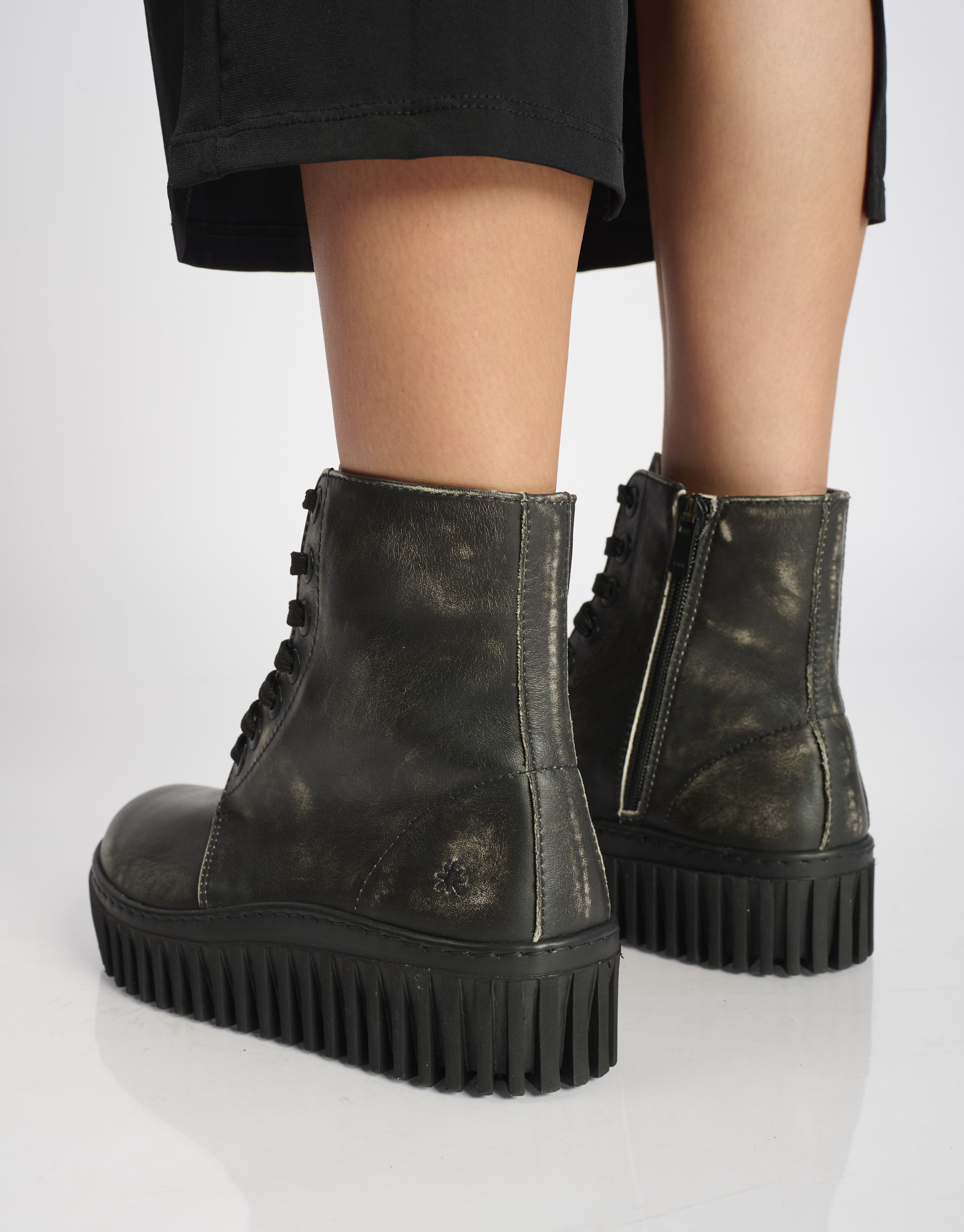 נעלי נשים - Art - מגפון שרוכים BRIGHTON - שחור מיוחד4