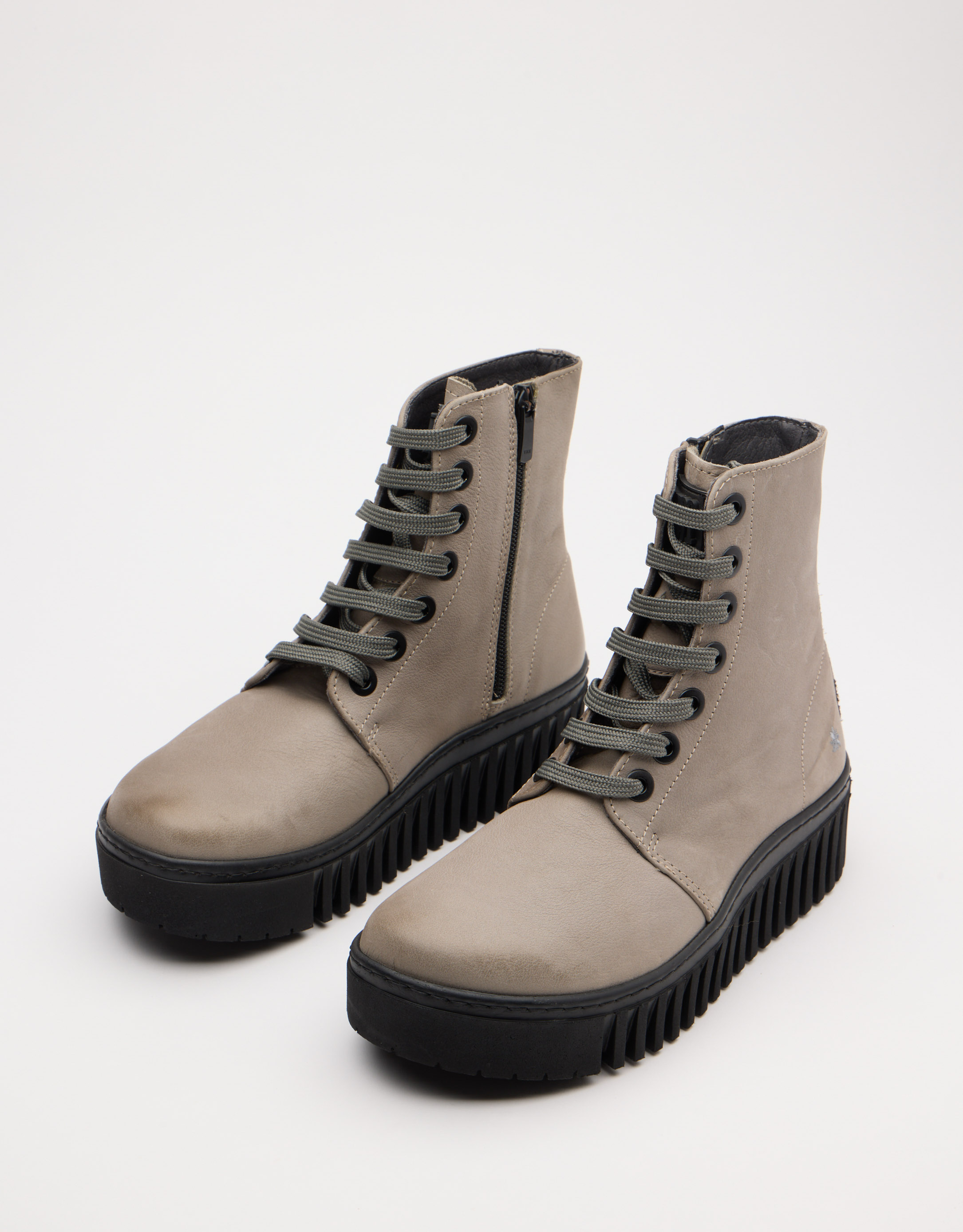 נעלי נשים - Art - מגפון שרוכים BRIGHTON - אפור4