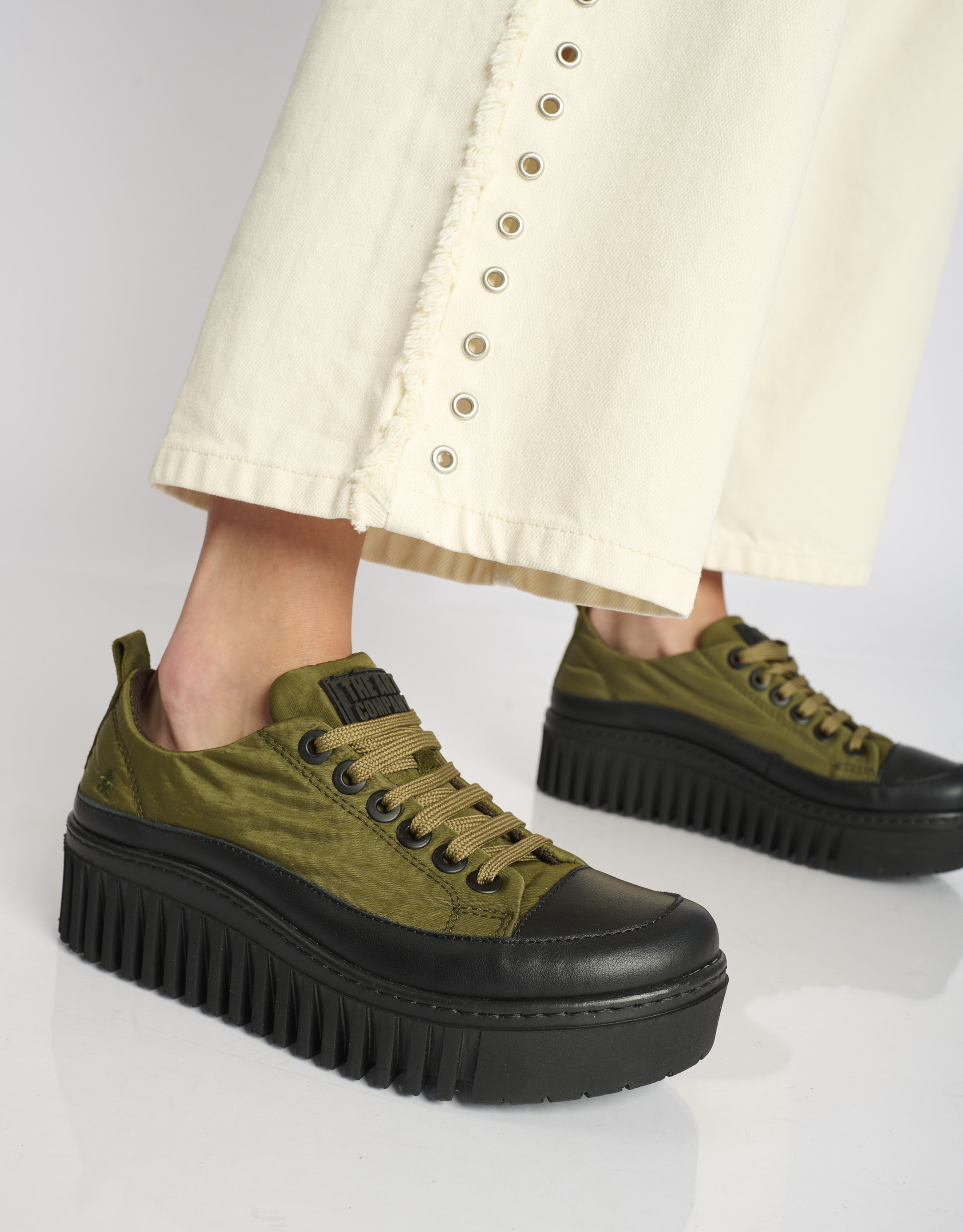 נעלי נשים - Art - נעלי שרוכים BRIGHTON - חאקי2