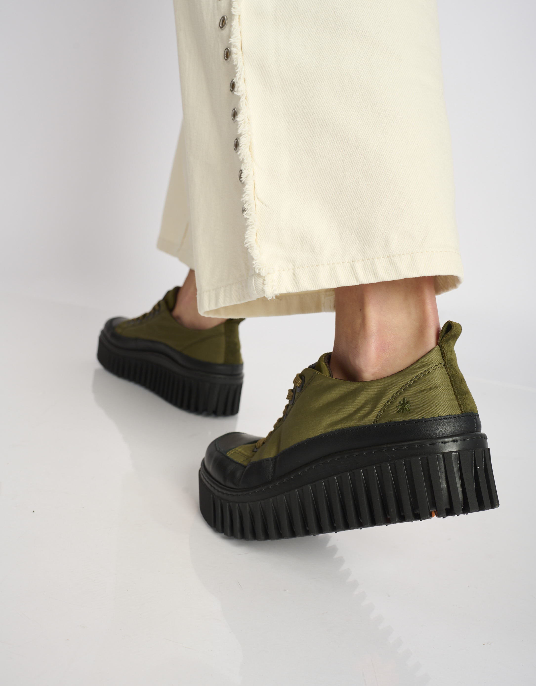 נעלי נשים - Art - נעלי שרוכים BRIGHTON - חאקי4