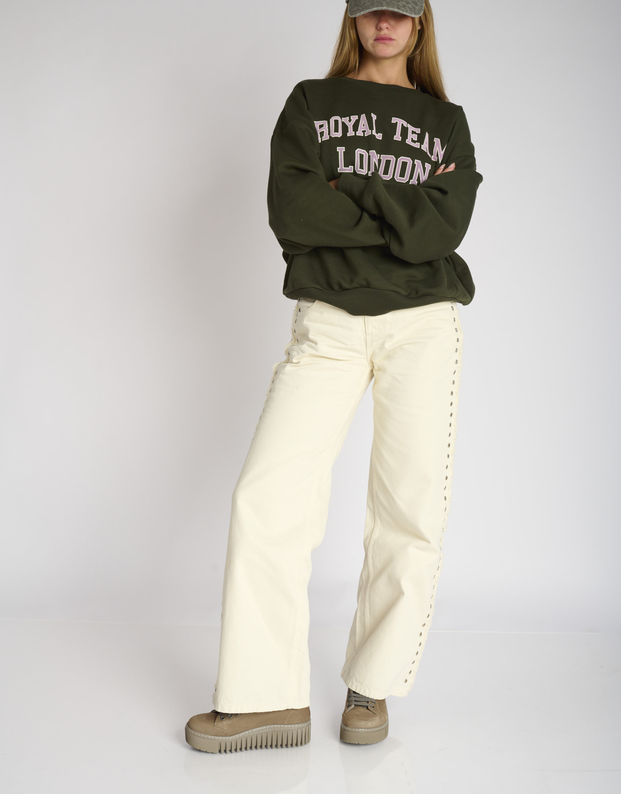 נעלי נשים - Art - נעלי עור שרוכים BRIGHTON - אפור חום2