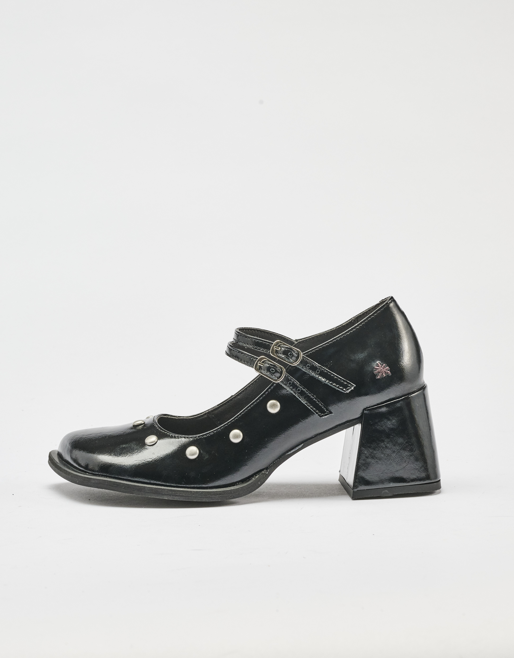 נעלי נשים - Art - נעלי בובה עם עקב VERONA - שחור2