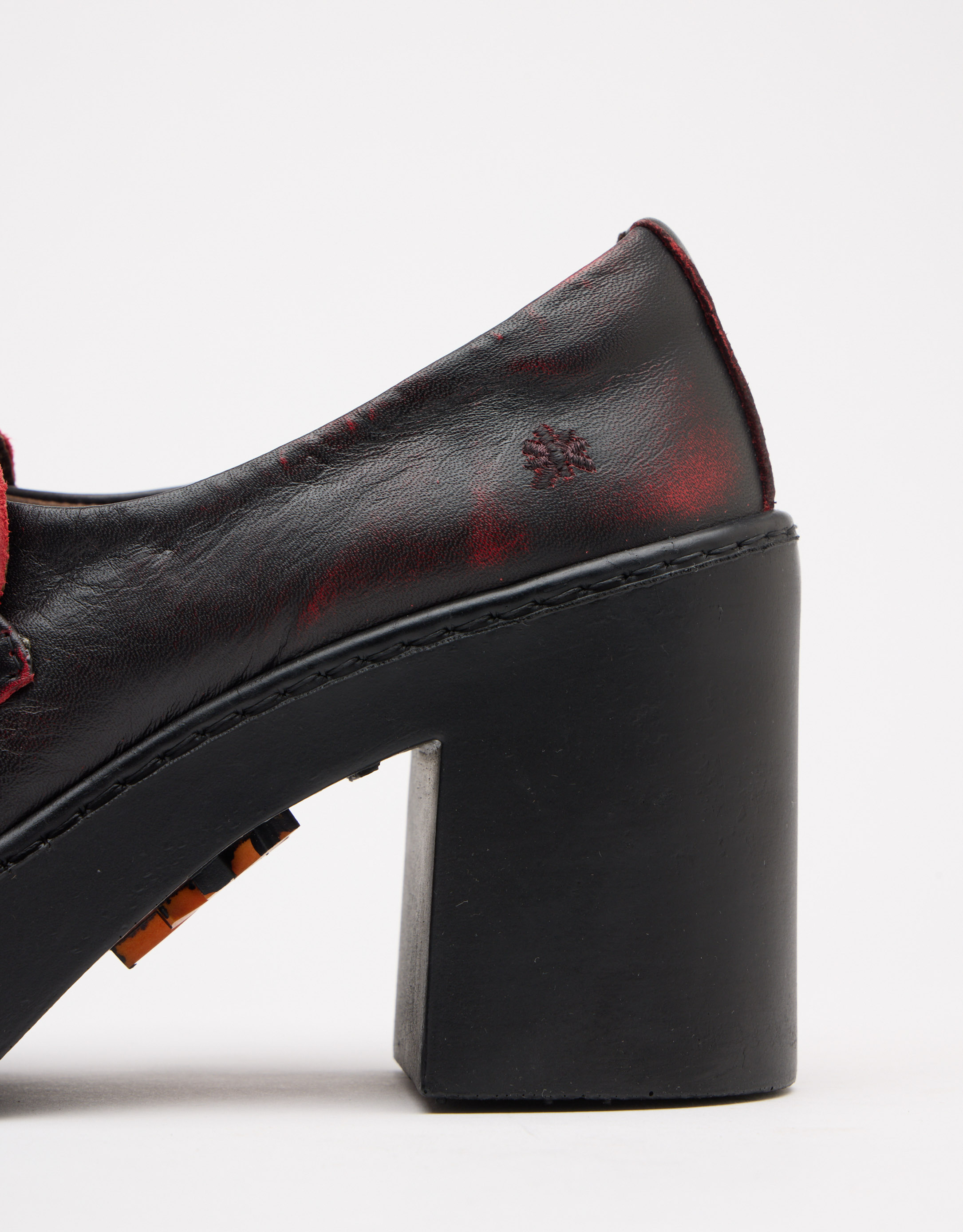 נעלי נשים - Art - מוקסינים עם עקב BERNA - בורדו1