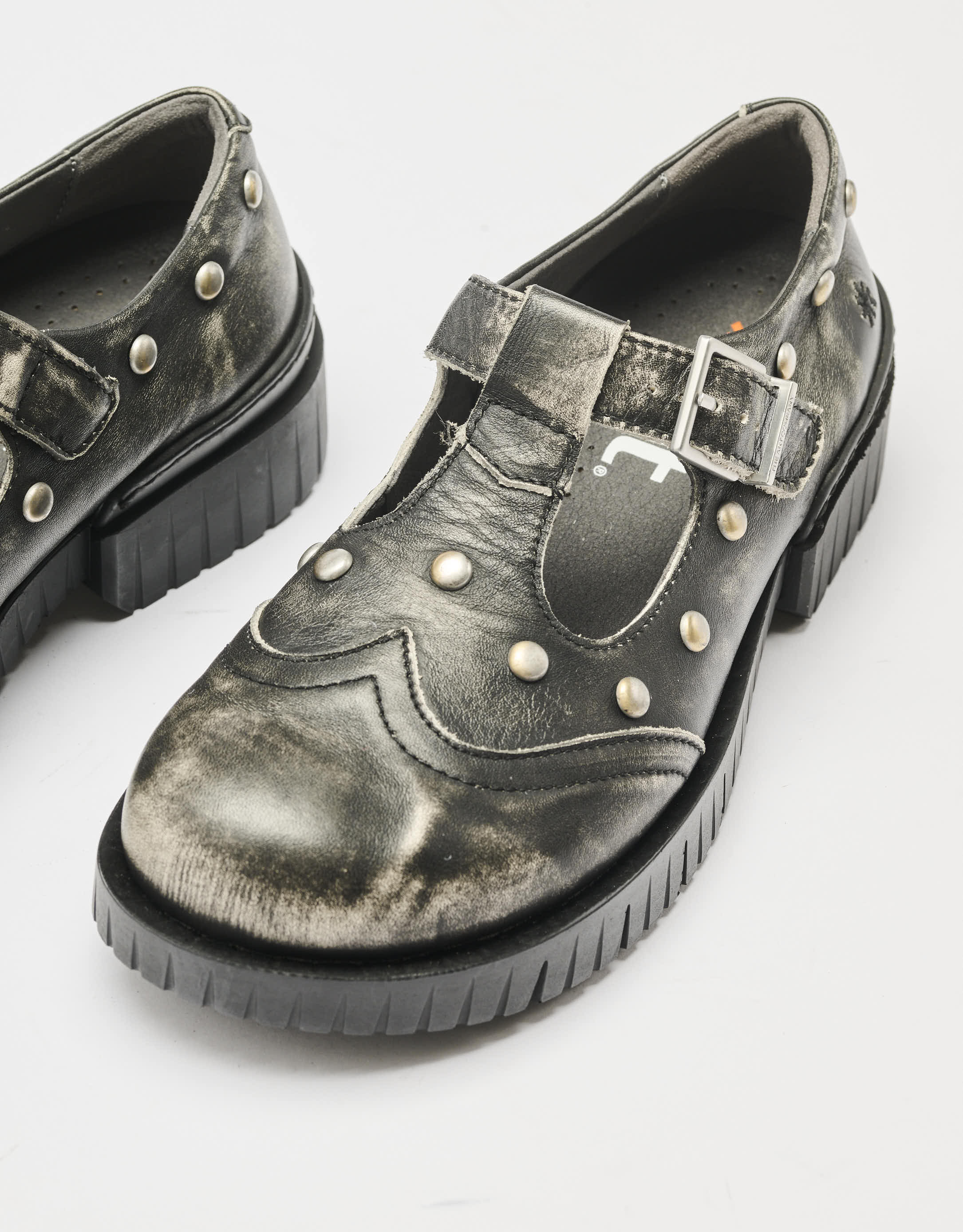 נעלי נשים - Art - נעלי בובה עם ניטים OXFORD - שחור מיוחד2