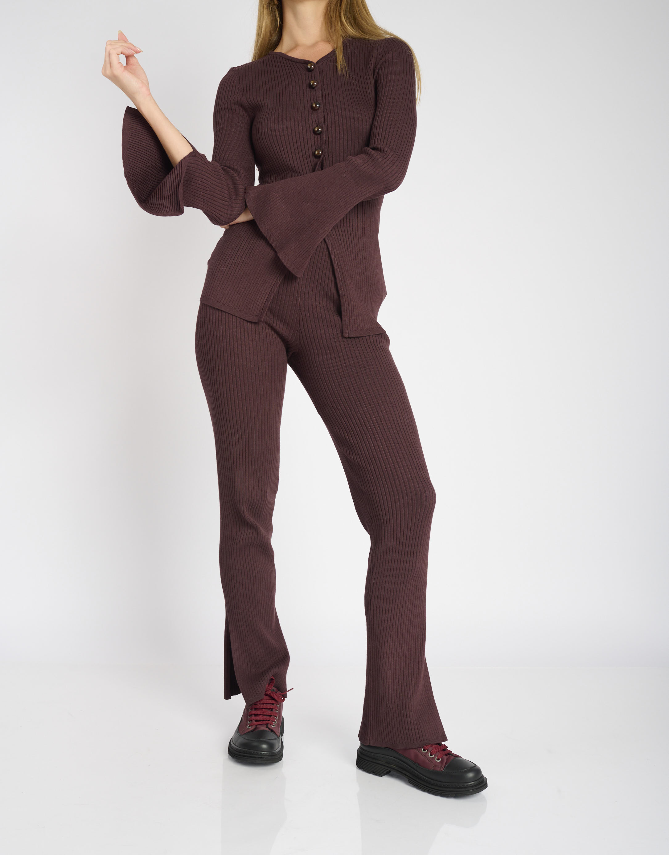 נעלי נשים - Art - נעלי ניילון BIRMINGHAM - בורדו3