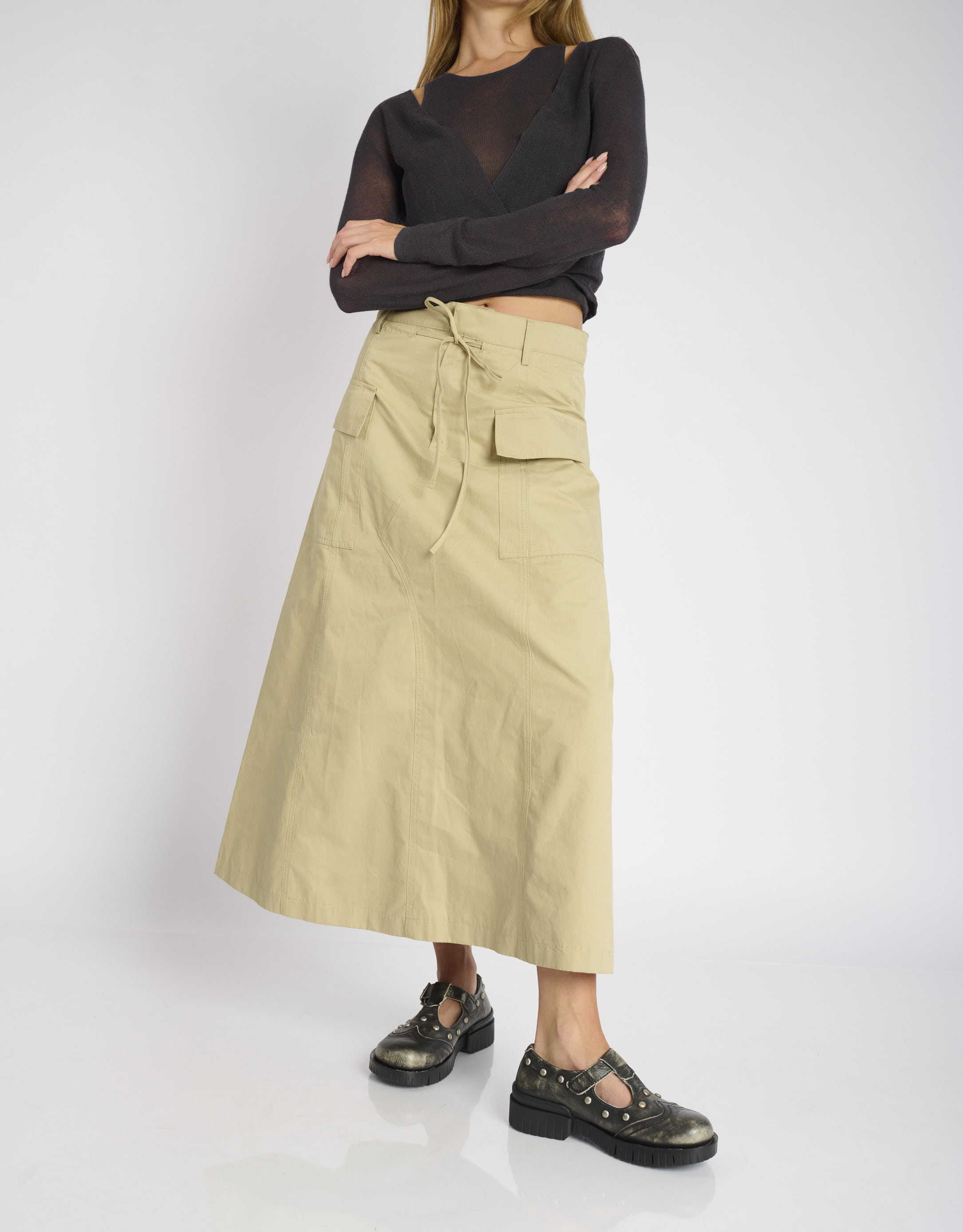 נעלי נשים - Art - נעלי בובה עם ניטים OXFORD - שחור מיוחד3