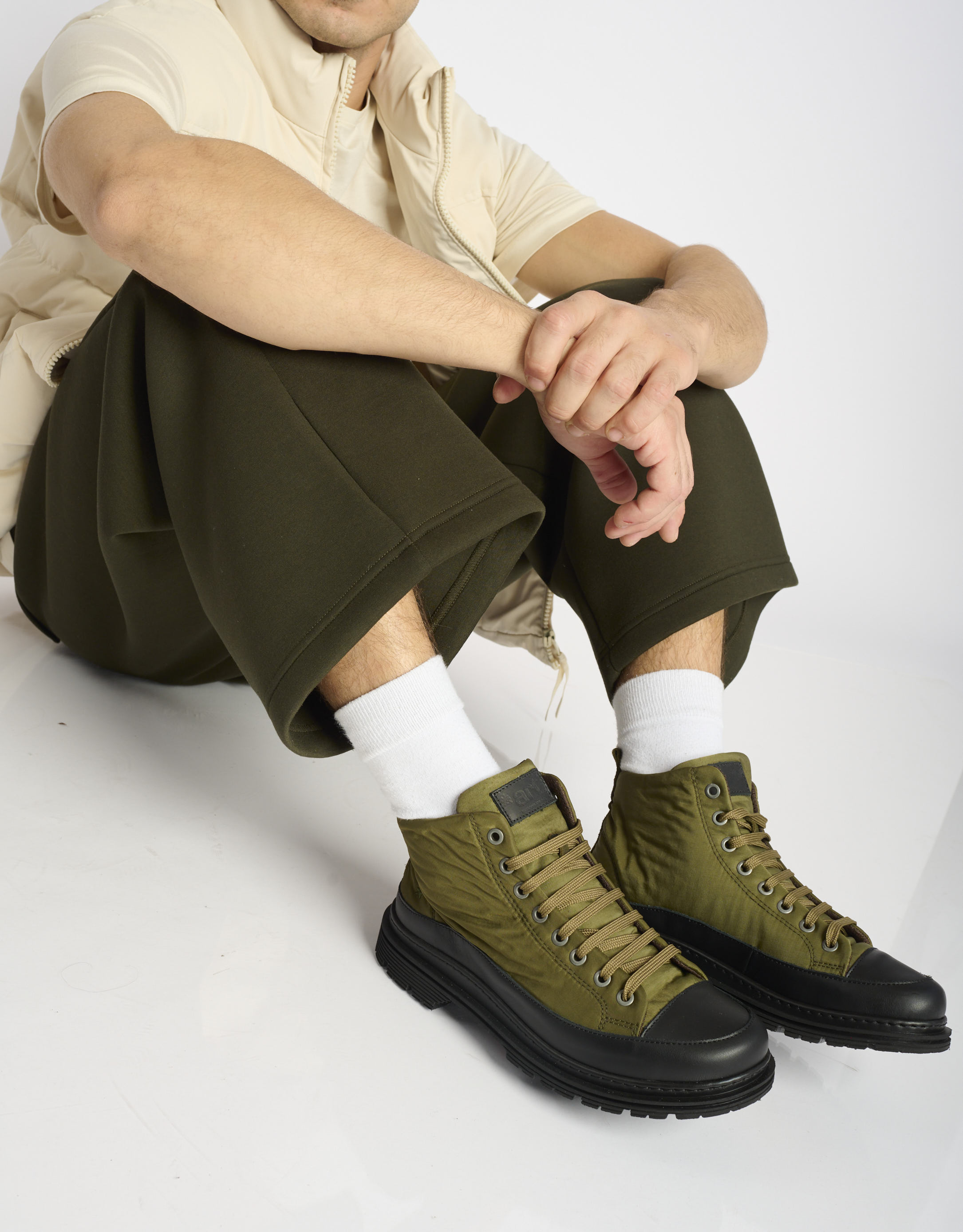 נעלי גברים - Art - נעליים גבוהות BIRMINGHAM - ירוק1