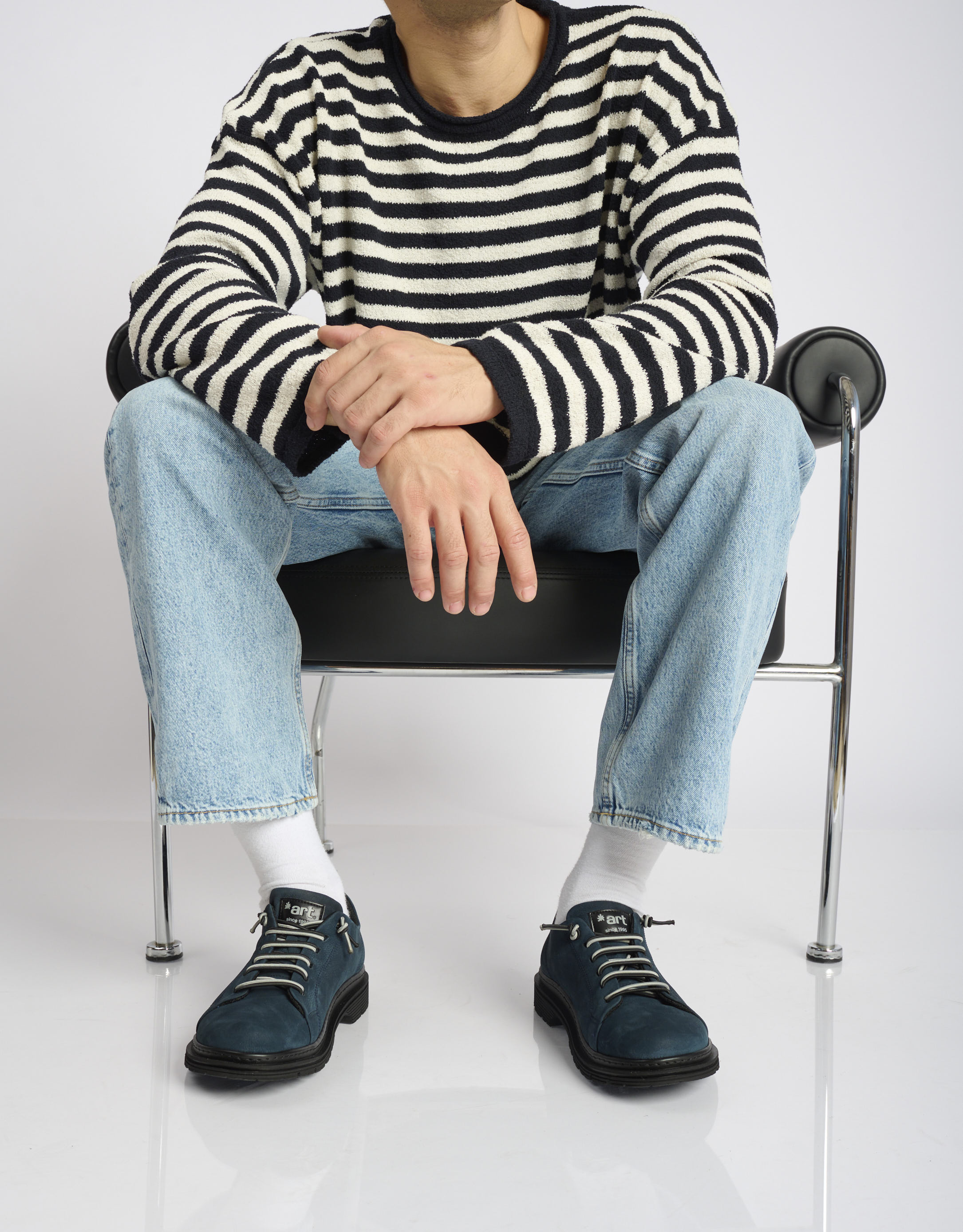 נעלי גברים - Art - נעלי עור BIRMINGHAM - כחול1