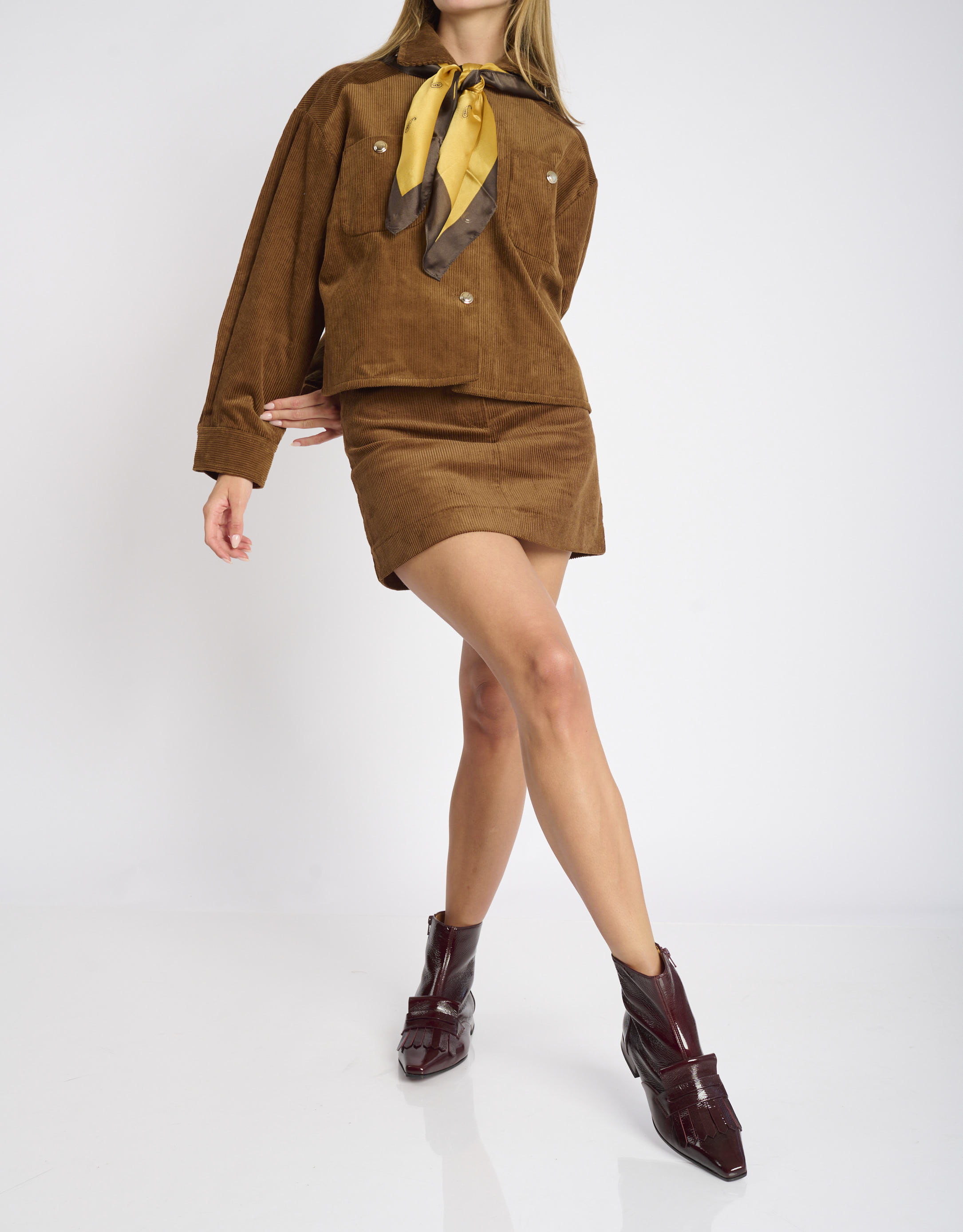 נעלי נשים - Chie Mihara - מגפונים שטוחים GATUSA - בורדו2