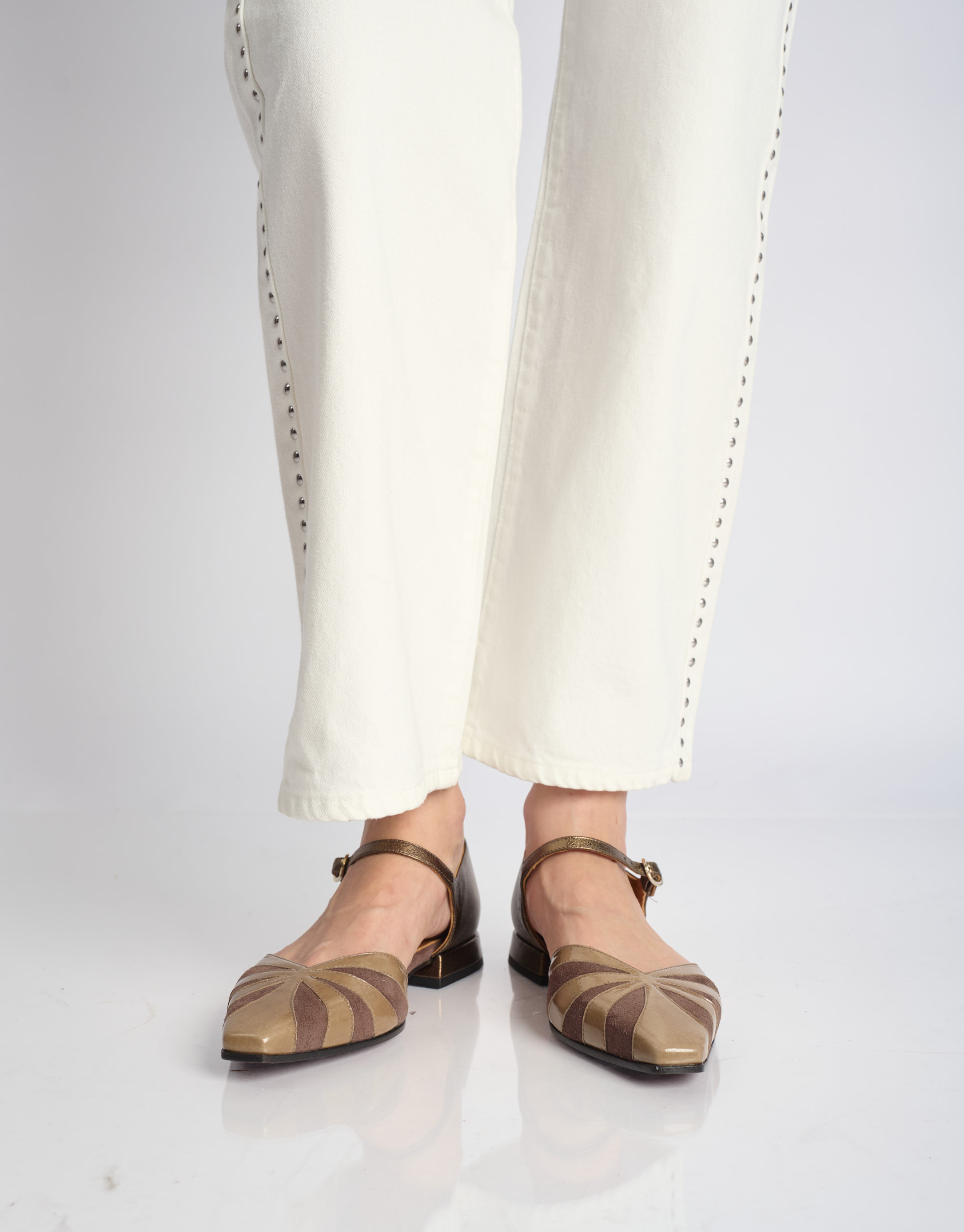 נעלי נשים - Chie Mihara - נעלי סירה שטוחות GASI - אפור חום3