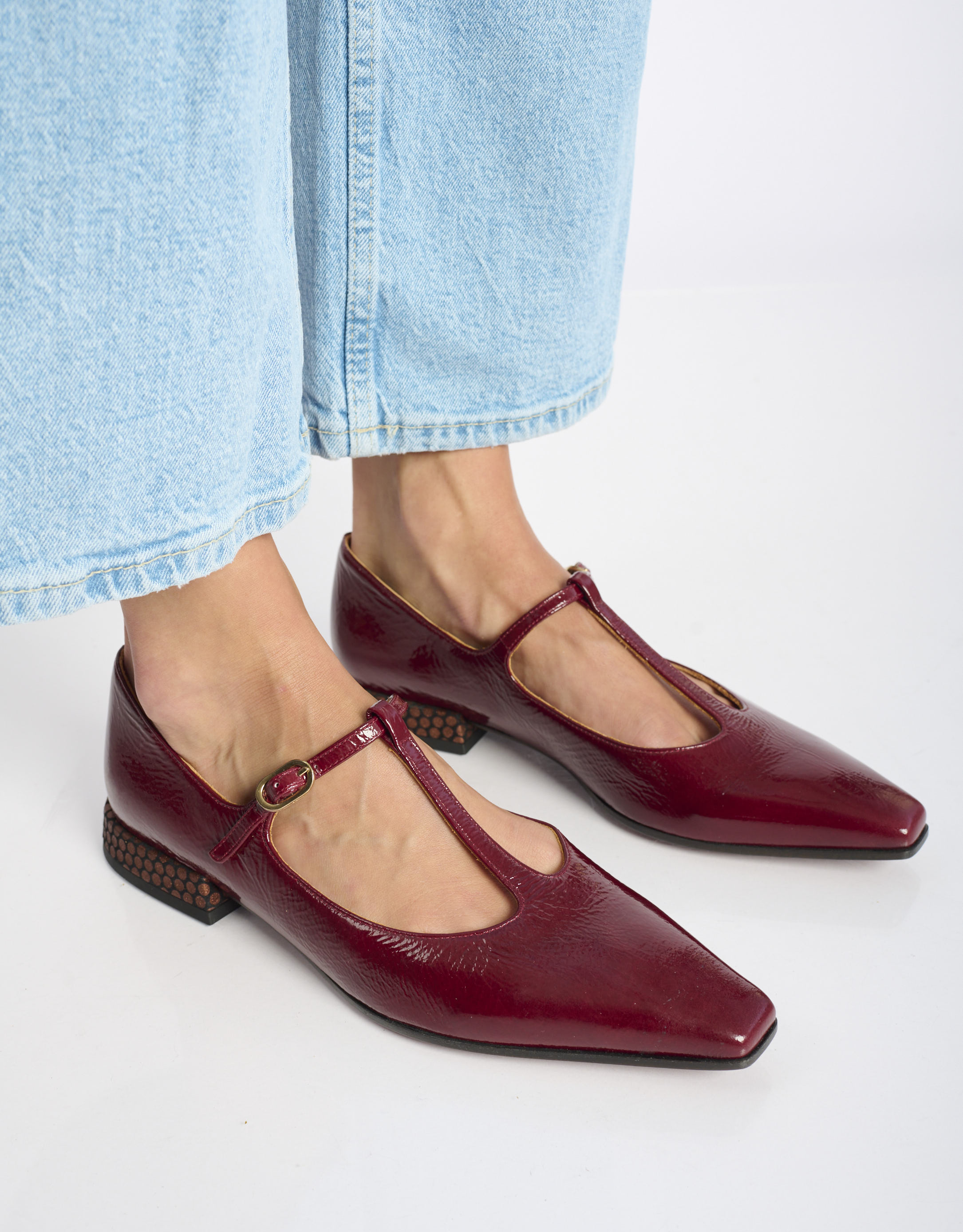 נעלי נשים - Chie Mihara - נעלי סירה שטוחות GATUS - בורדו3