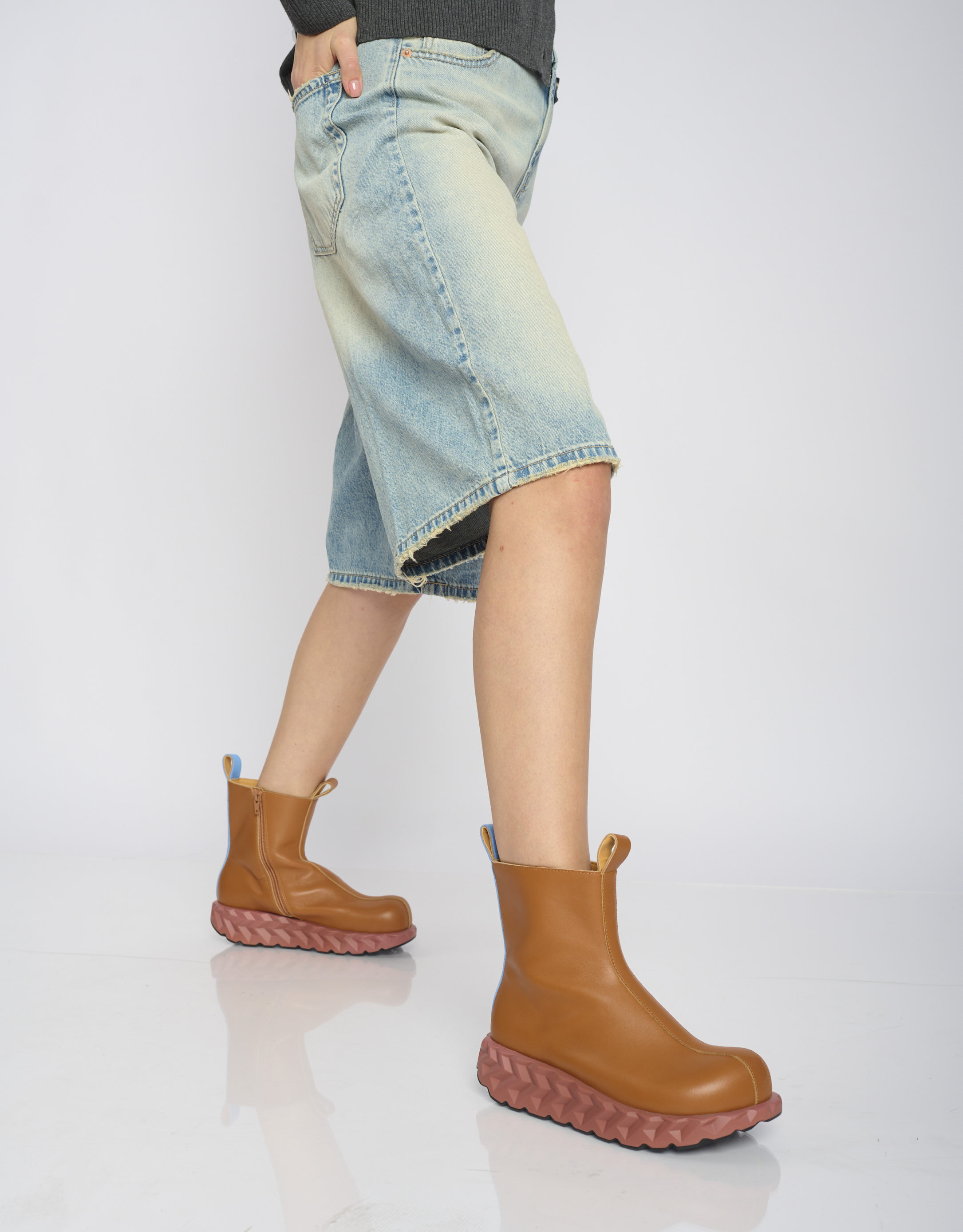 נעלי נשים - 4CCCCEES - מגפי עור JABARA NOMA - קאמל1