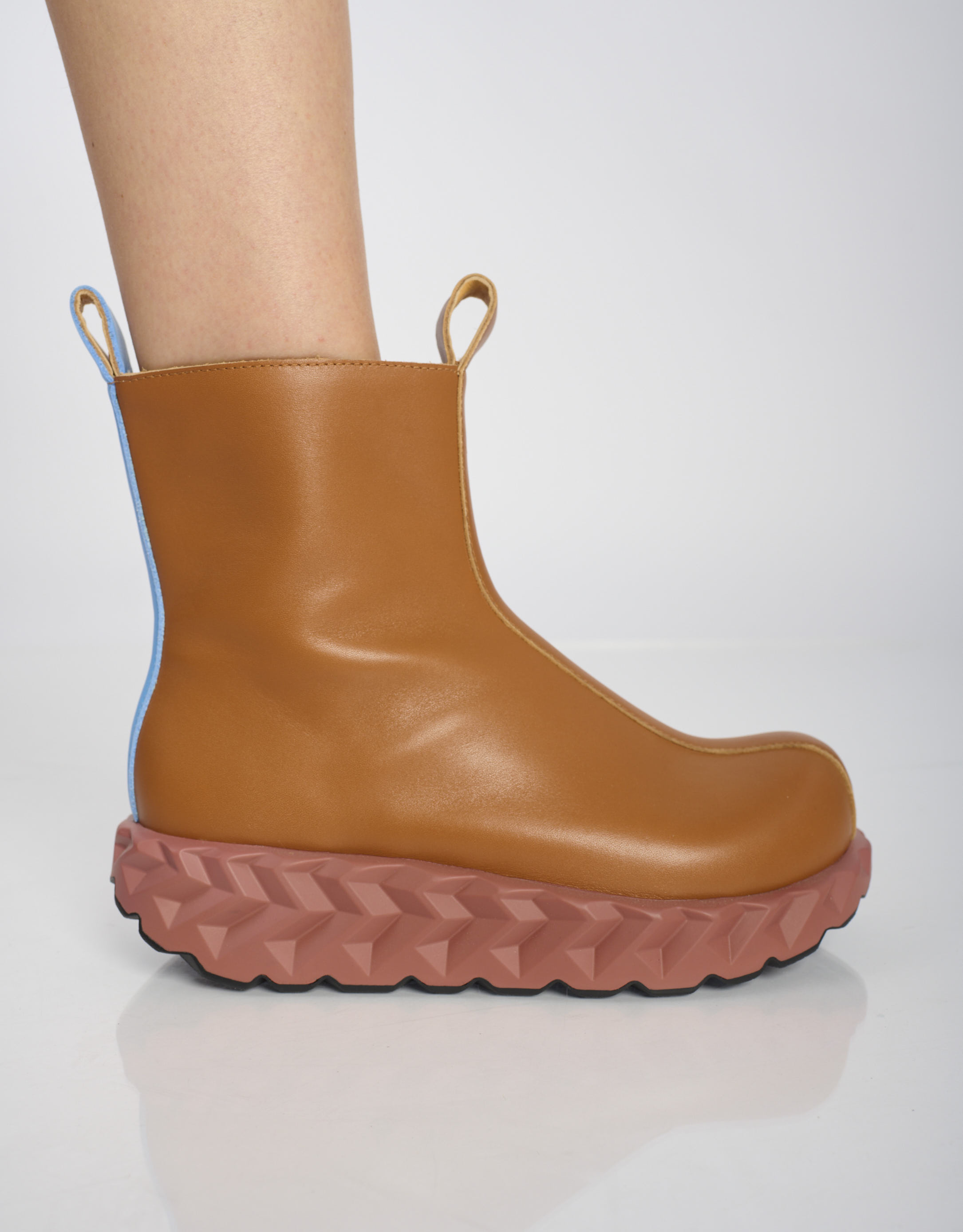 נעלי נשים - 4CCCCEES - מגפי עור JABARA NOMA - קאמל3