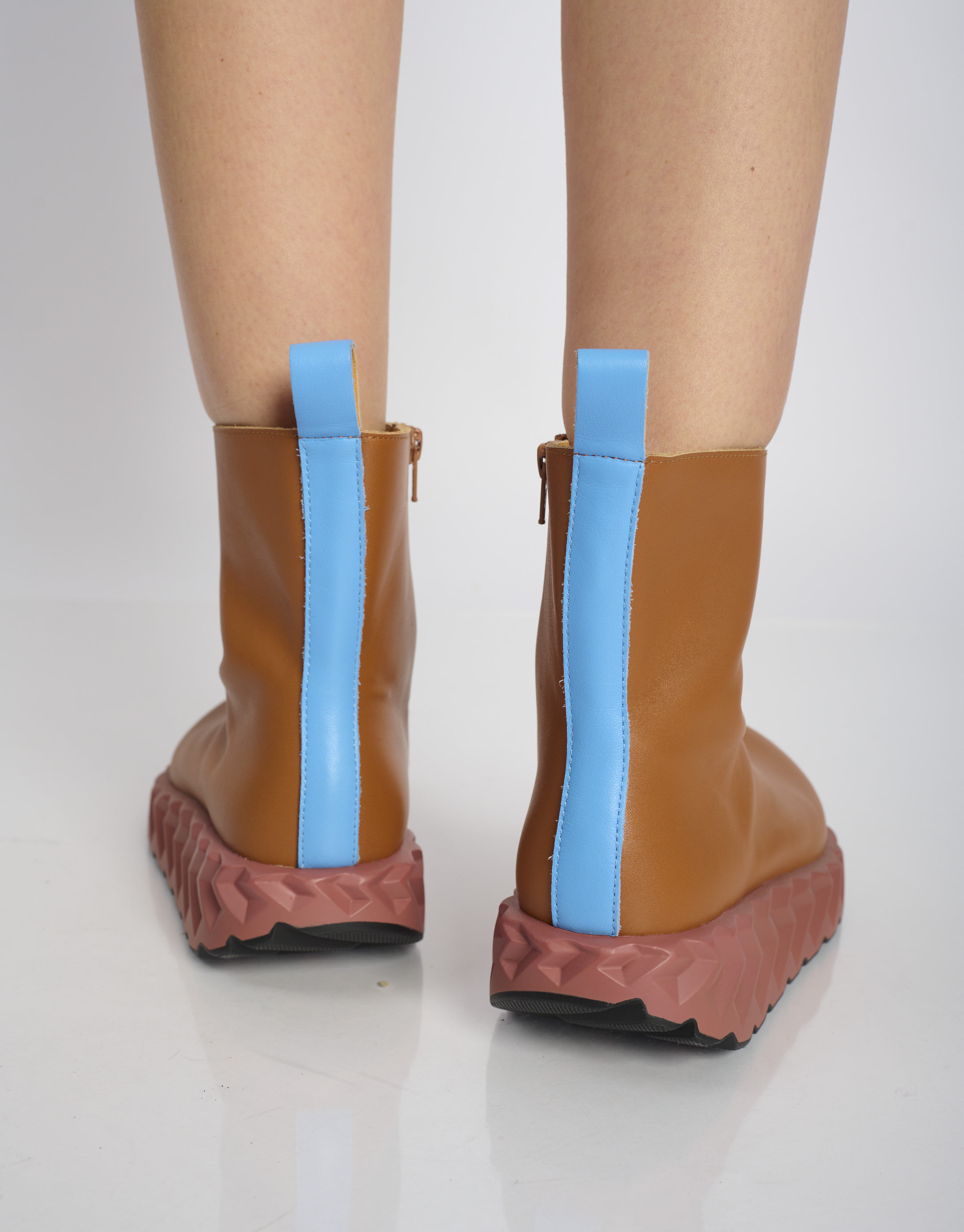 נעלי נשים - 4CCCCEES - מגפי עור JABARA NOMA - קאמל4