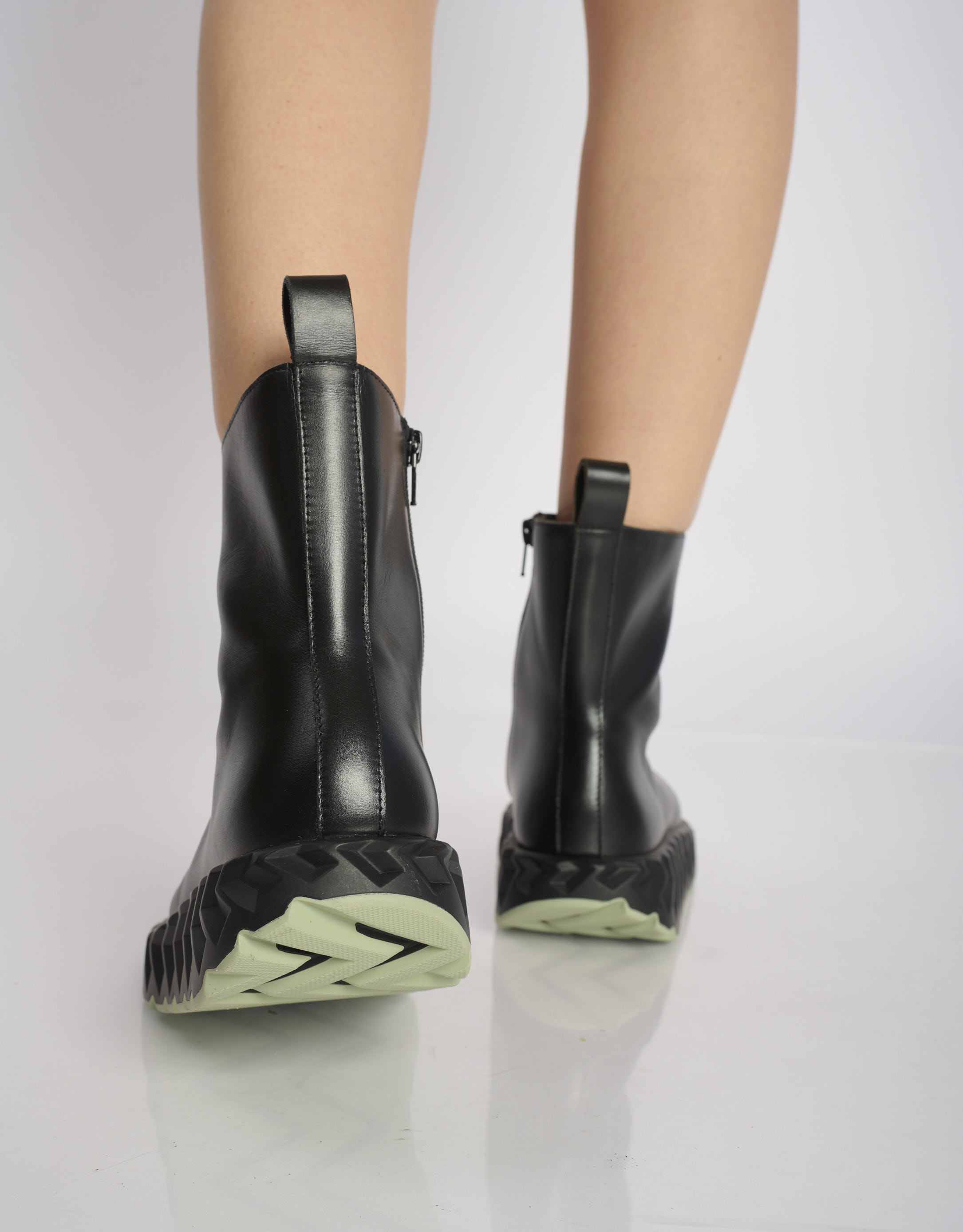 נעלי נשים - 4CCCCEES - מגפי עור JABARA NOMA - שחור4