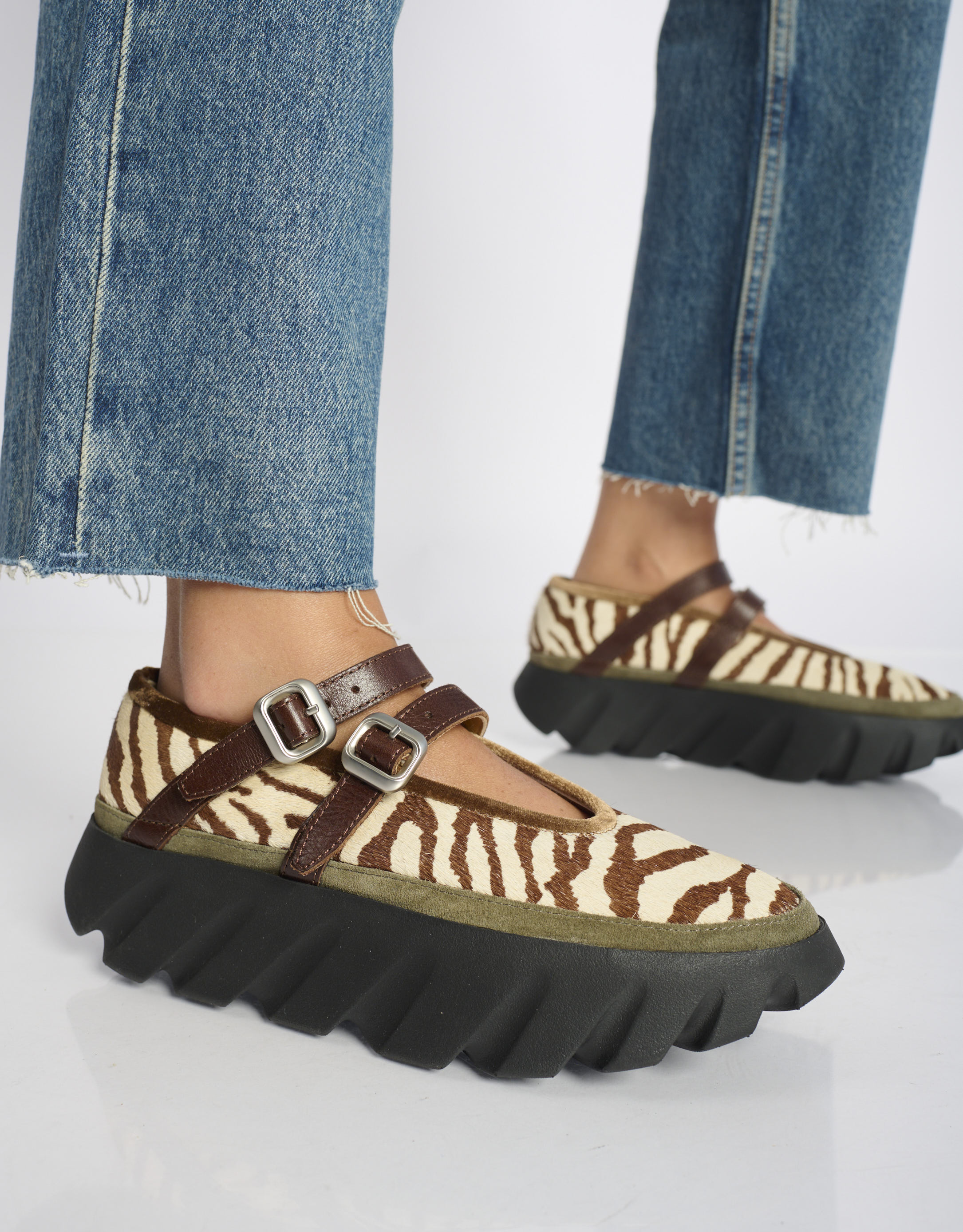 נעלי נשים - 4CCCCEES - נעלי בובה TURA BALLET - זברה3