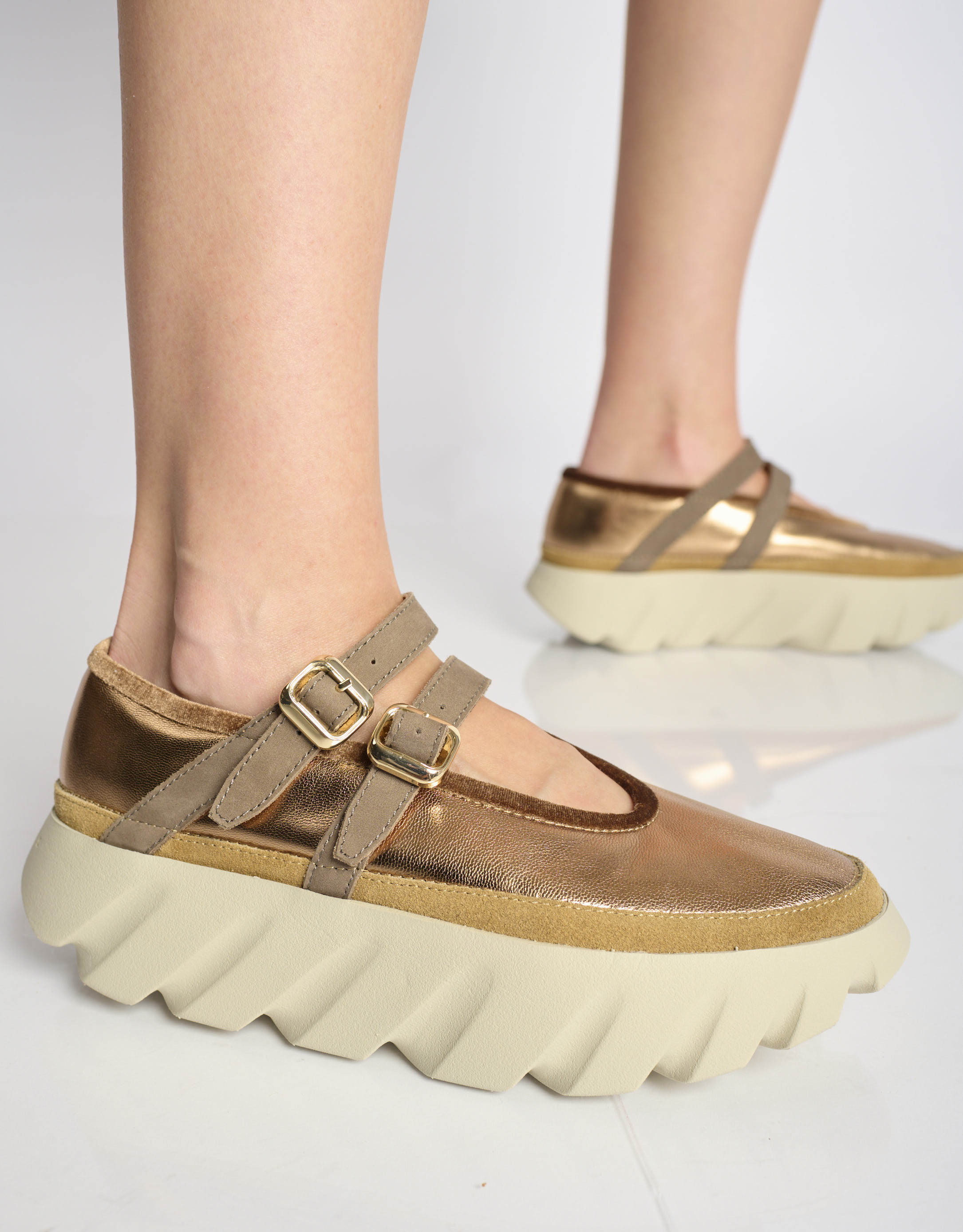 נעלי נשים - 4CCCCEES - נעלי בובה TURA BALLET - ברונזה2