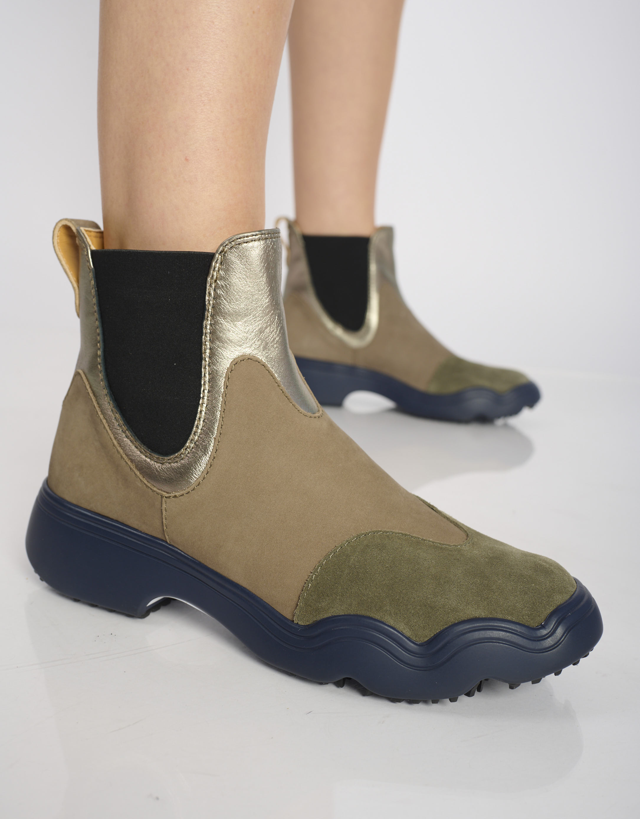 נעלי נשים - 4CCCCEES - מגפוני צ'לסי SANHO WAVE - חאקי2