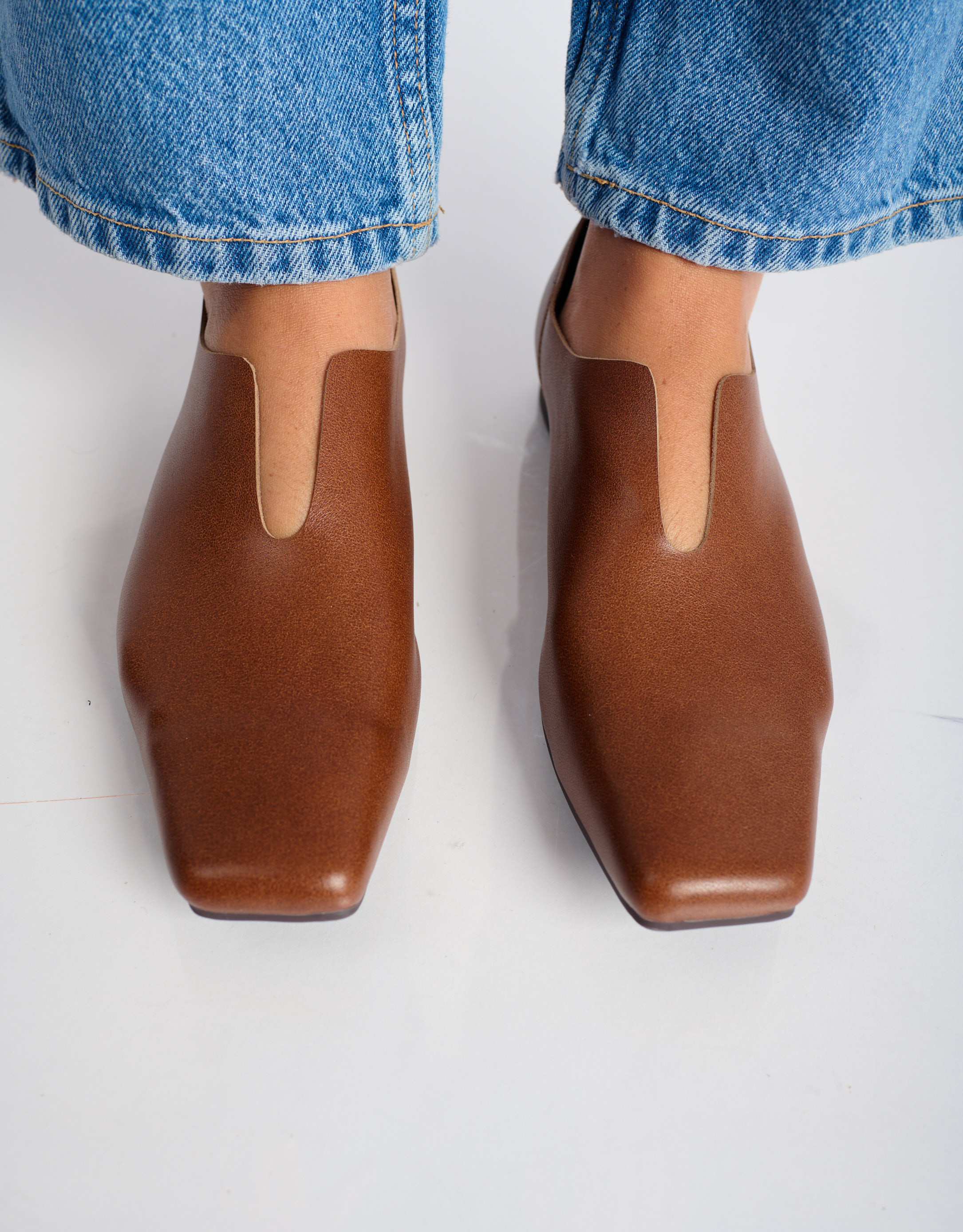 נעלי נשים - Yuko Imanishi - נעליים שטוחות FAN - חום1