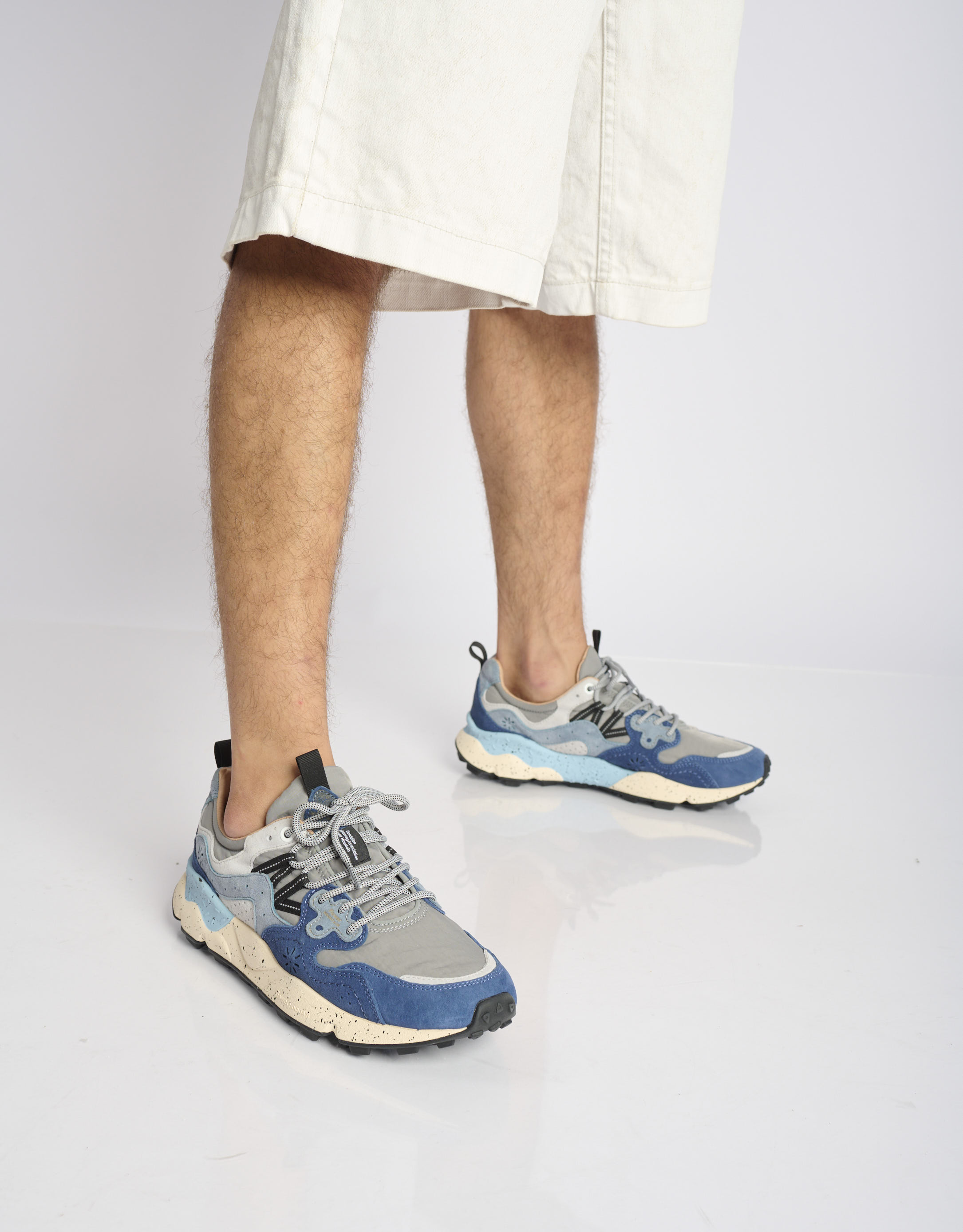 נעלי גברים - Flower Mountain - סניקרס צבעוניות YAMANO - אפור   כחול2