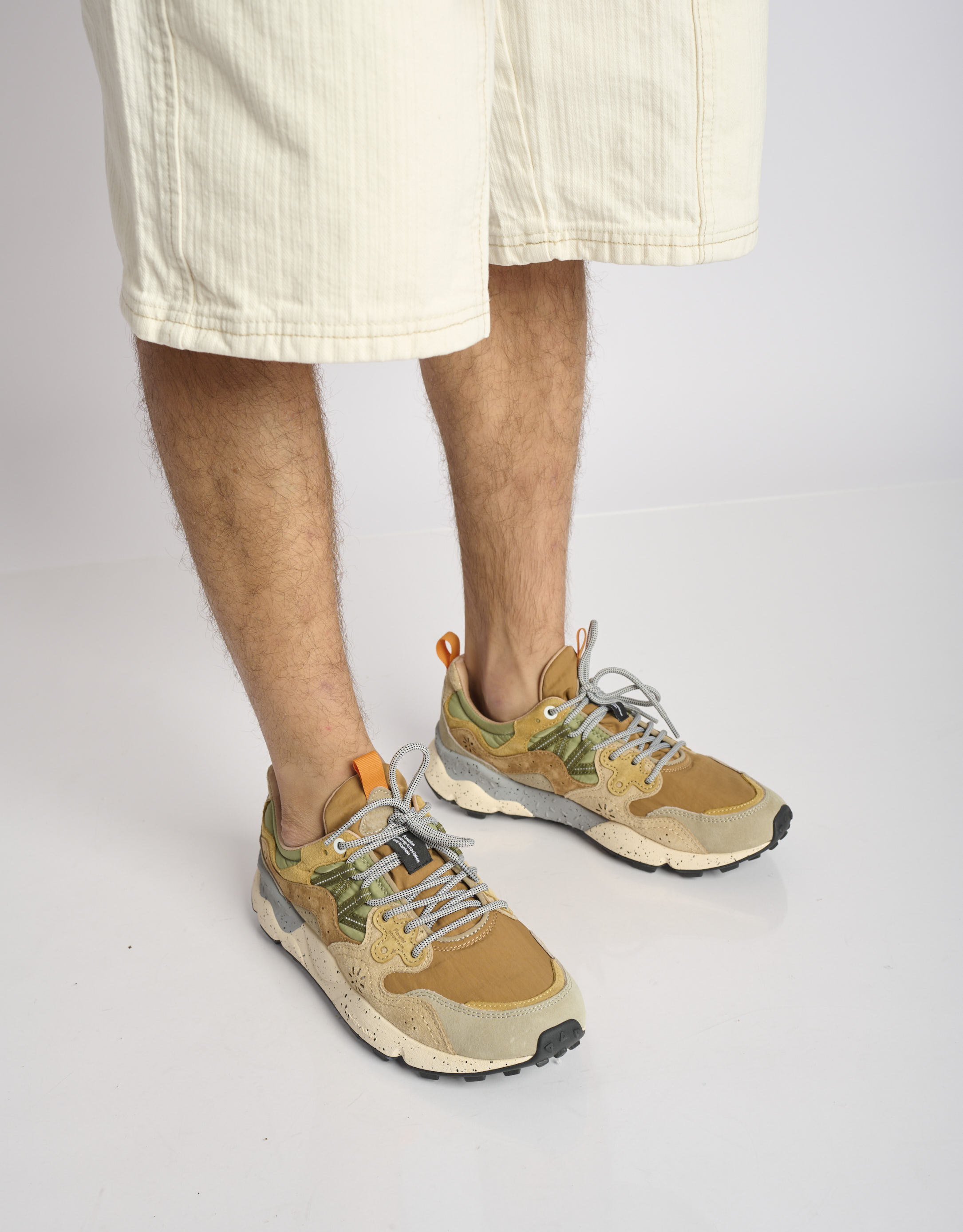 נעלי גברים - Flower Mountain - סניקרס צבעוניות YAMANO - חום   ירוק3