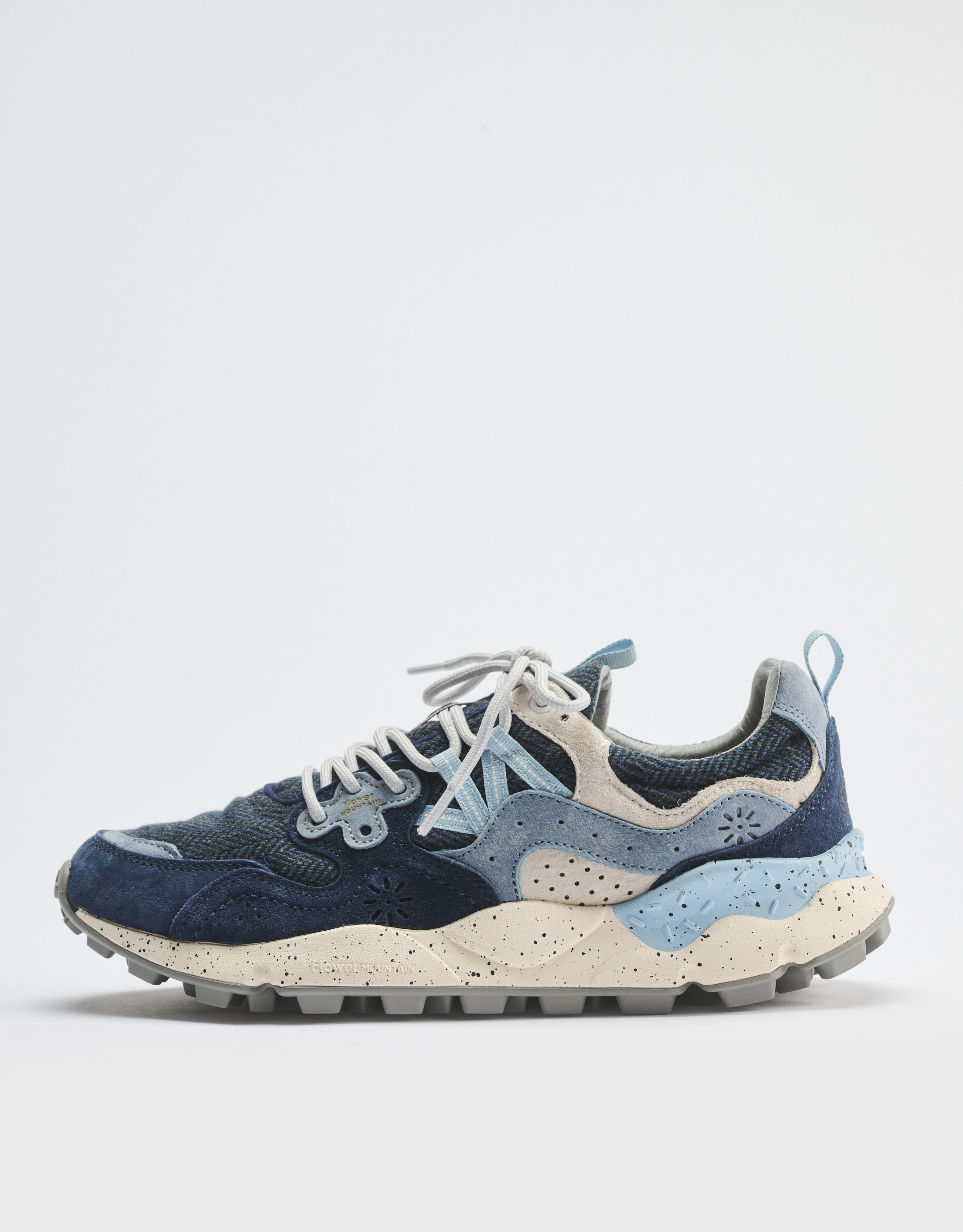 נעלי גברים - Flower Mountain - סניקרס עור וצמר YAMANO - כחול4