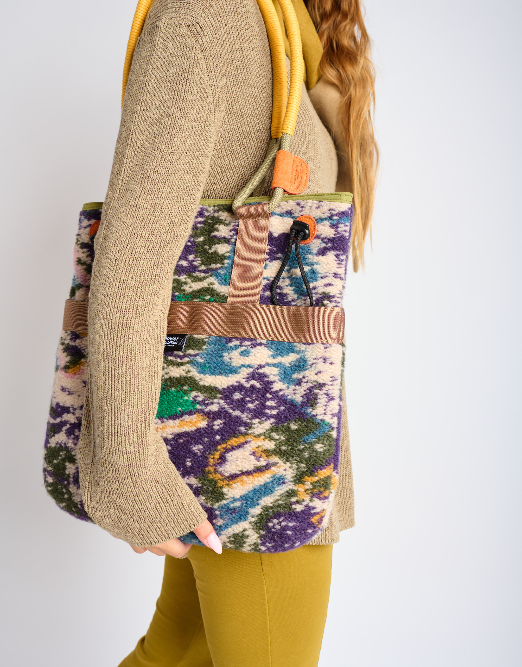 נעלי נשים - Flower Mountain - תיק צד TOTE FM - סגול   ירוק1