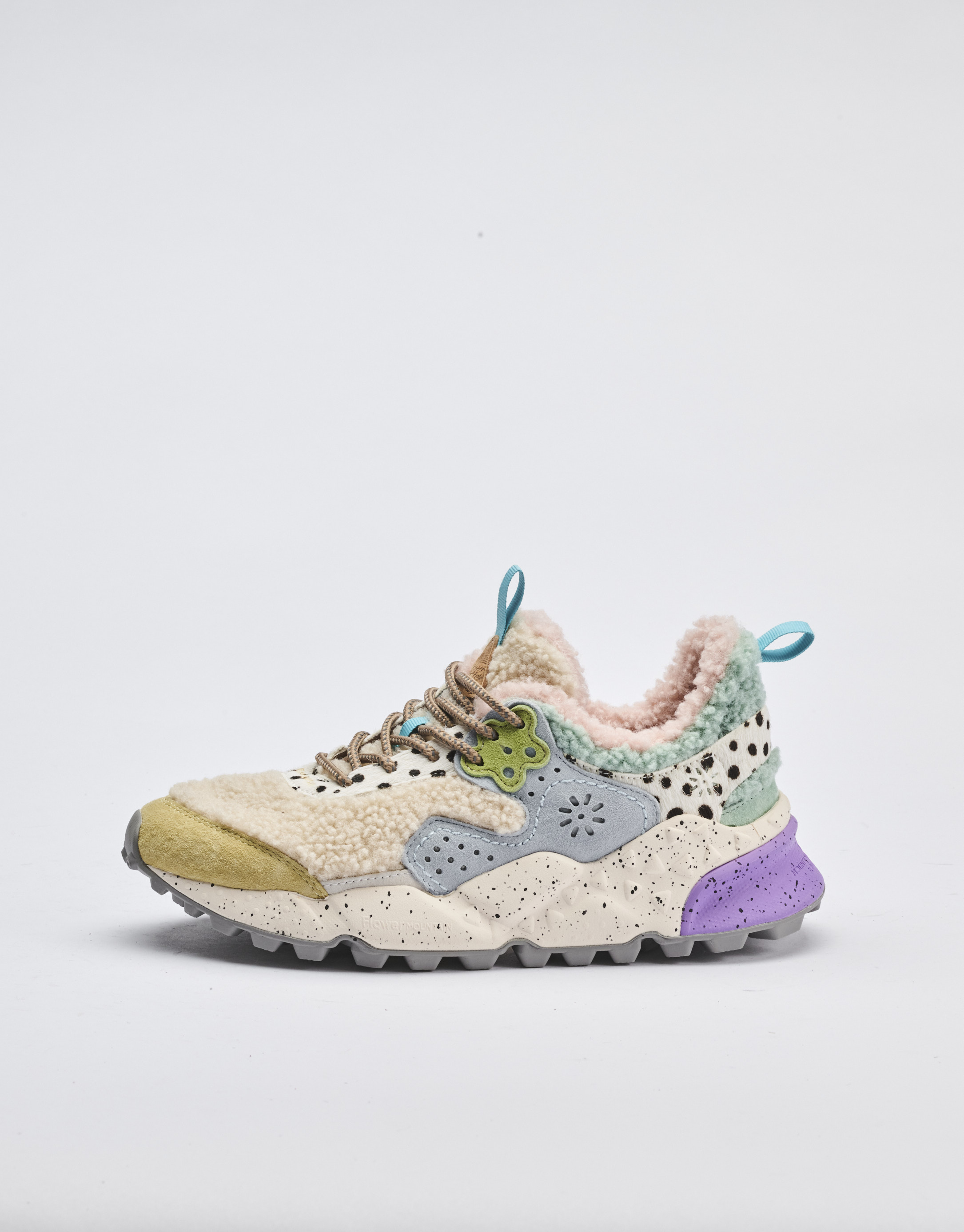 נעלי נשים - Flower Mountain - סניקרס KOTETSU טדי - לבן   תכלת3