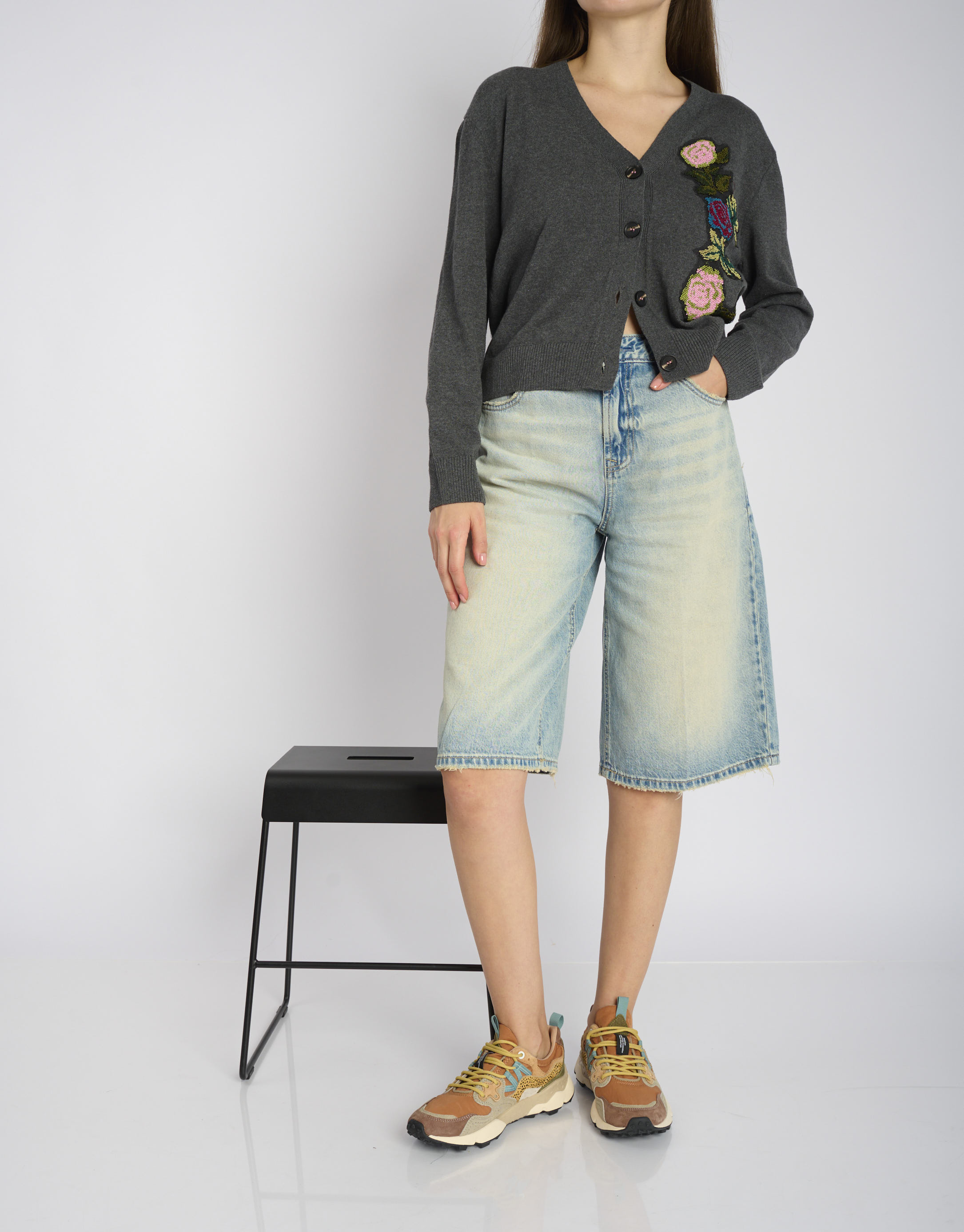 נעלי נשים - Flower Mountain - סניקרס מנומרות YAMANO - חום2