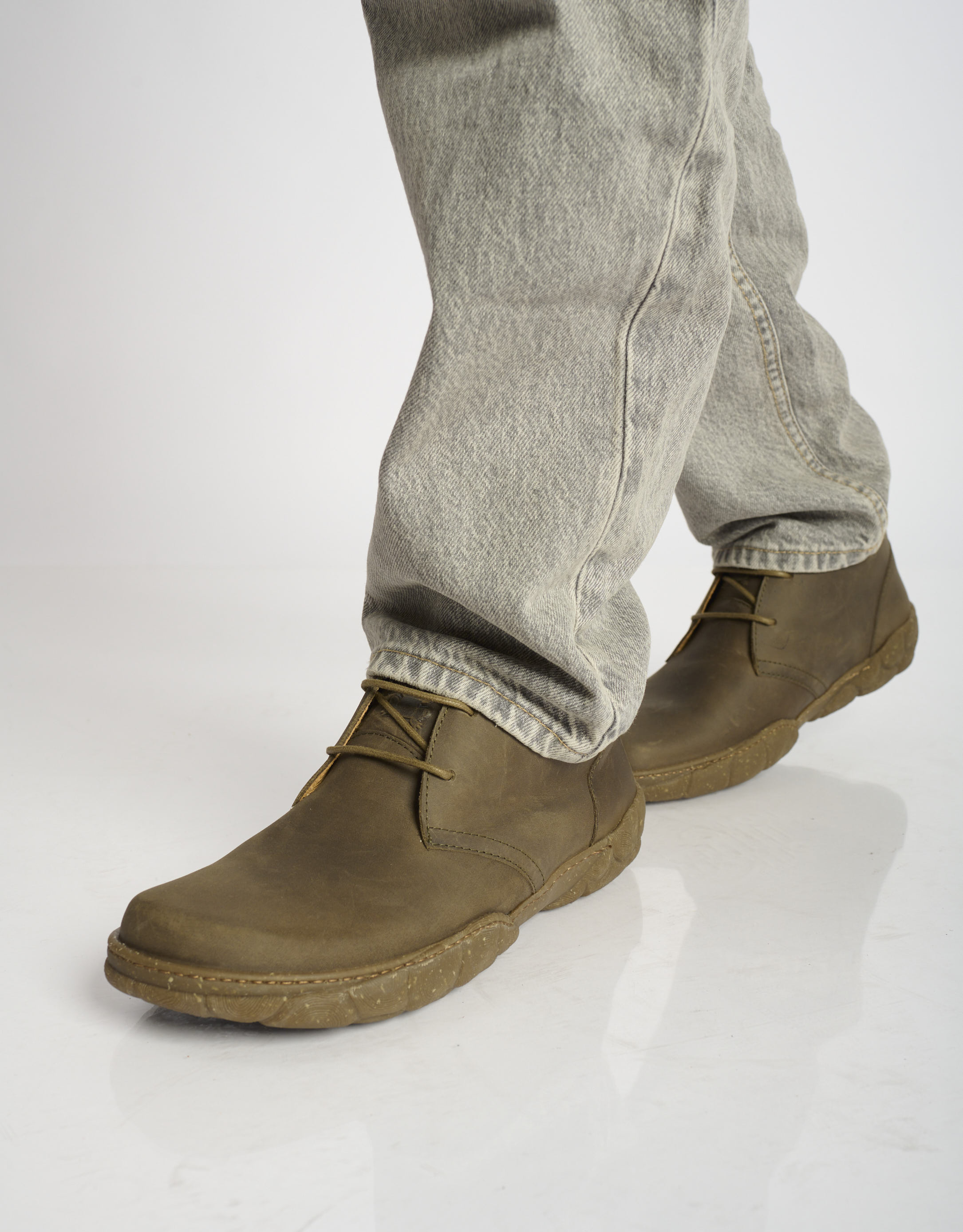 נעלי גברים - El Naturalista - נעלי עור גבוהות TURTLE - חאקי2