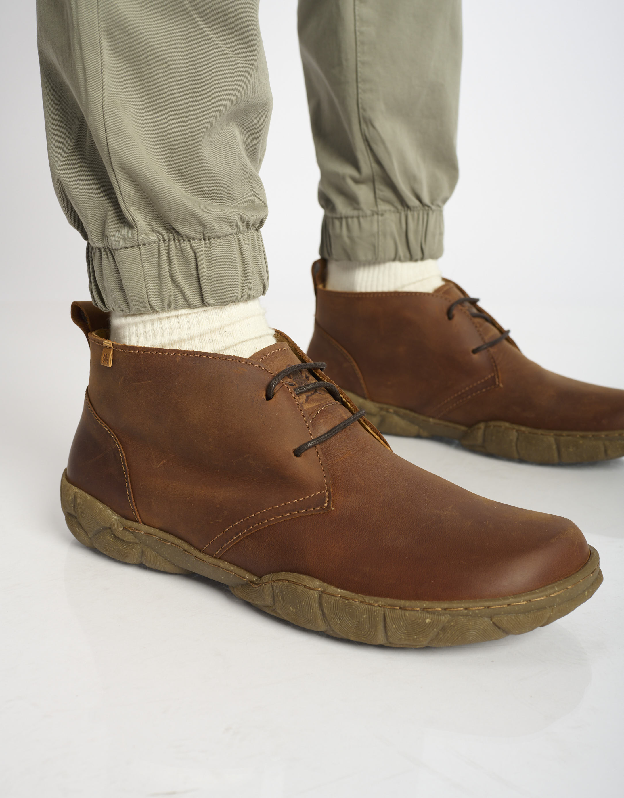 נעלי גברים - El Naturalista - נעלי עור גבוהות TURTLE - חום3