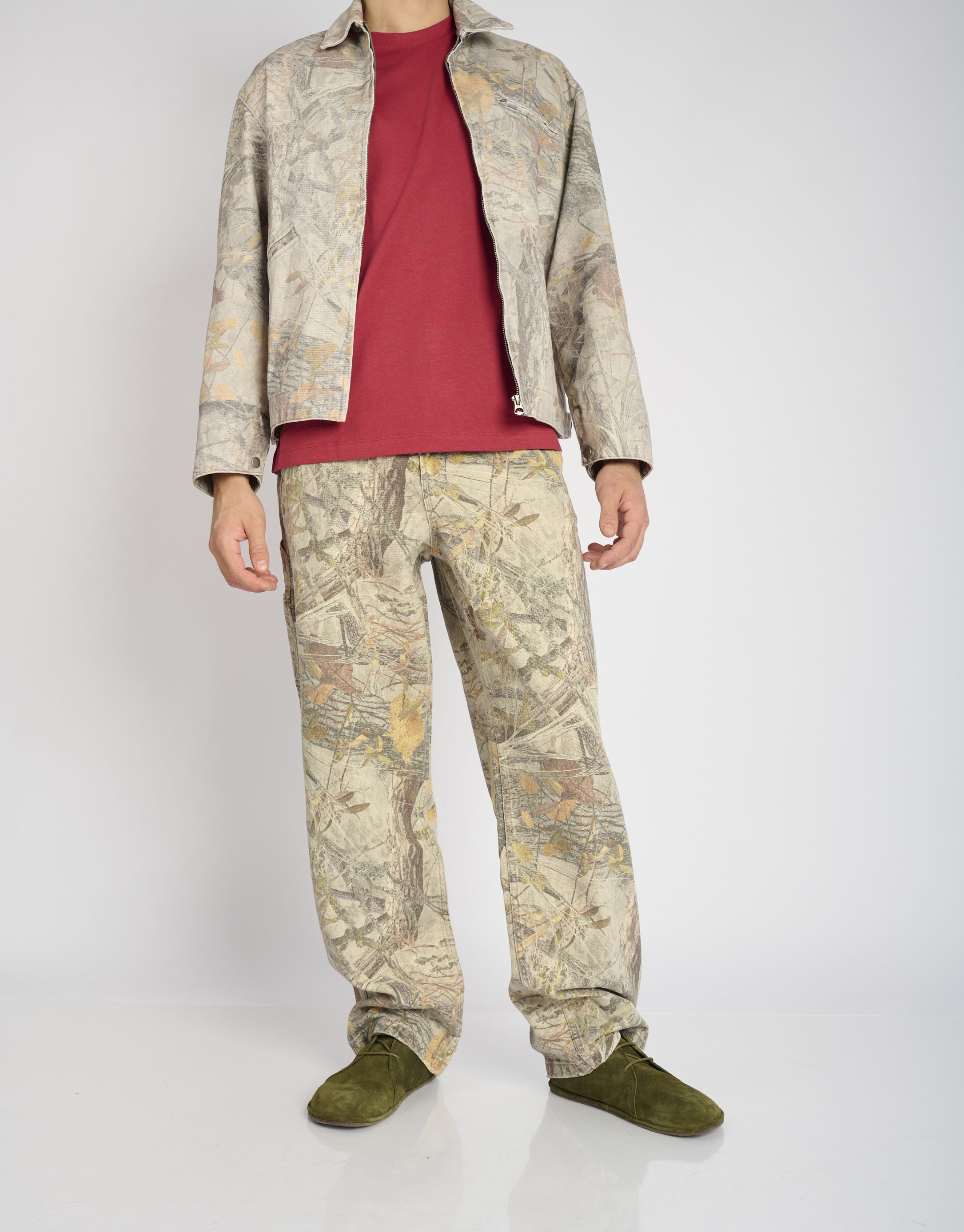 נעלי גברים - El Naturalista - נעלי זמש גבוהות BARE - ירוק2