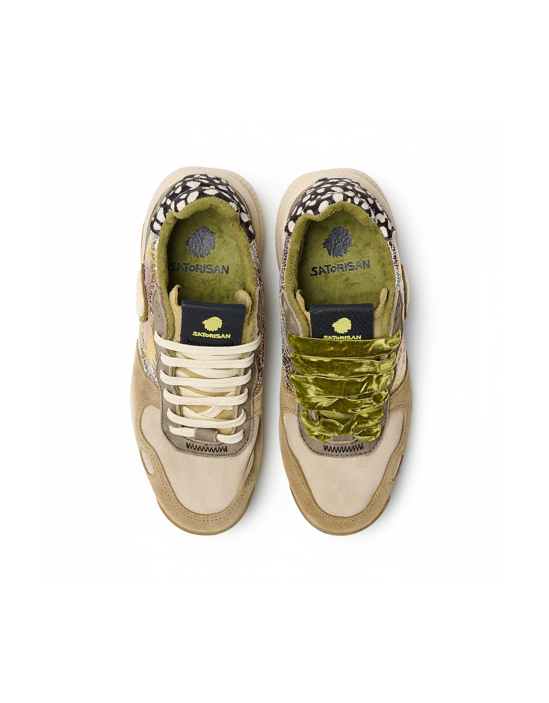 נעלי נשים - Satorisan - סניקרס עור CHACRONA - בז   זהב4