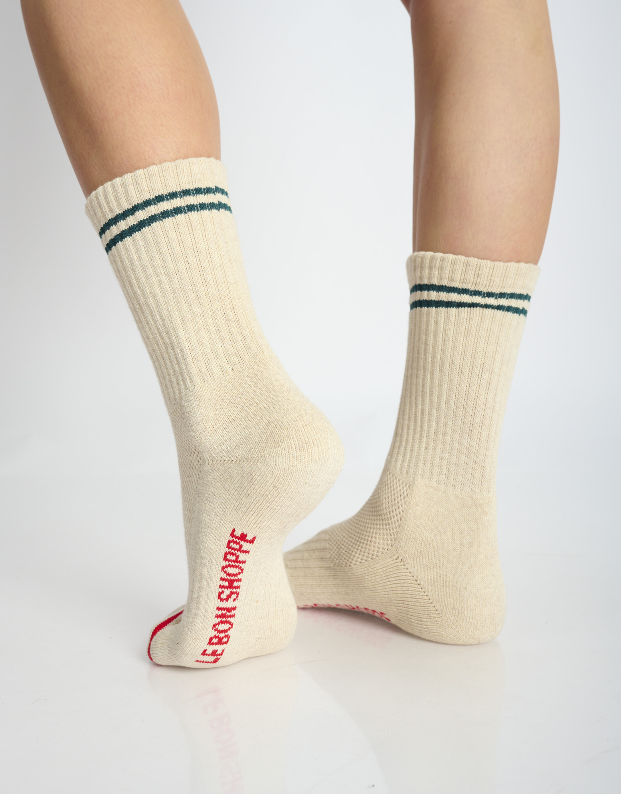 נעלי נשים - Le Bon Shoppe - גרביים BOYFRIEND - בז'2