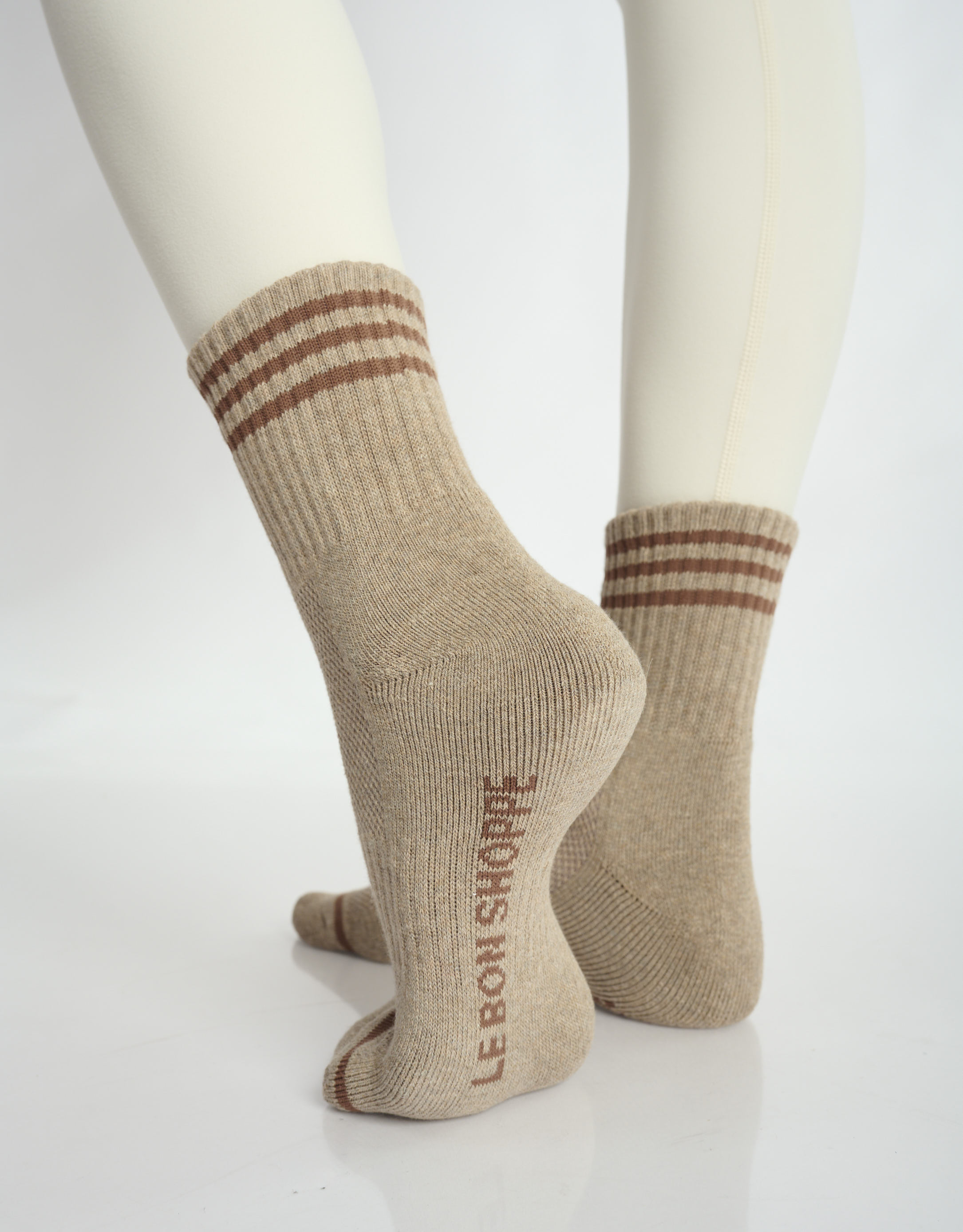 נעלי נשים - Le Bon Shoppe - גרביים GIRLFRIEND - חום בהיר2