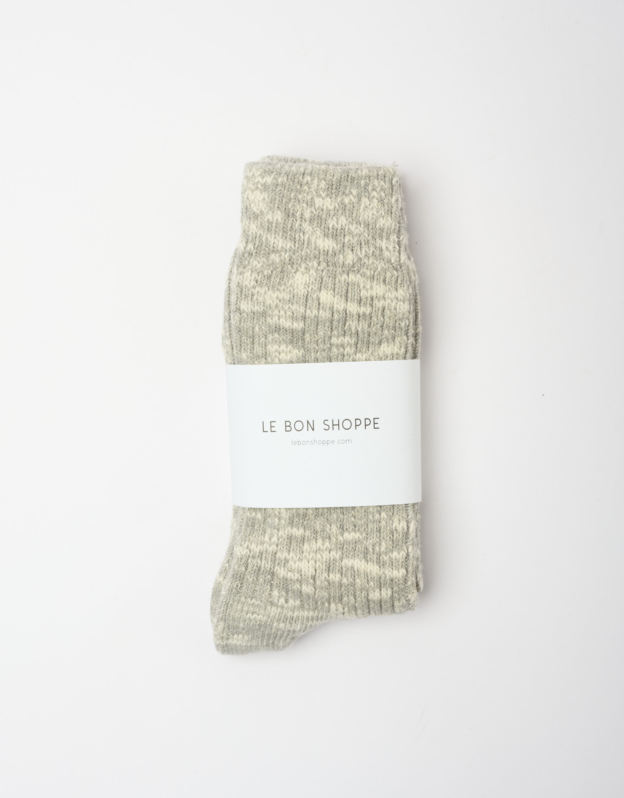 נעלי נשים - Le Bon Shoppe - גרביים COTTAGE - אפור בהיר2