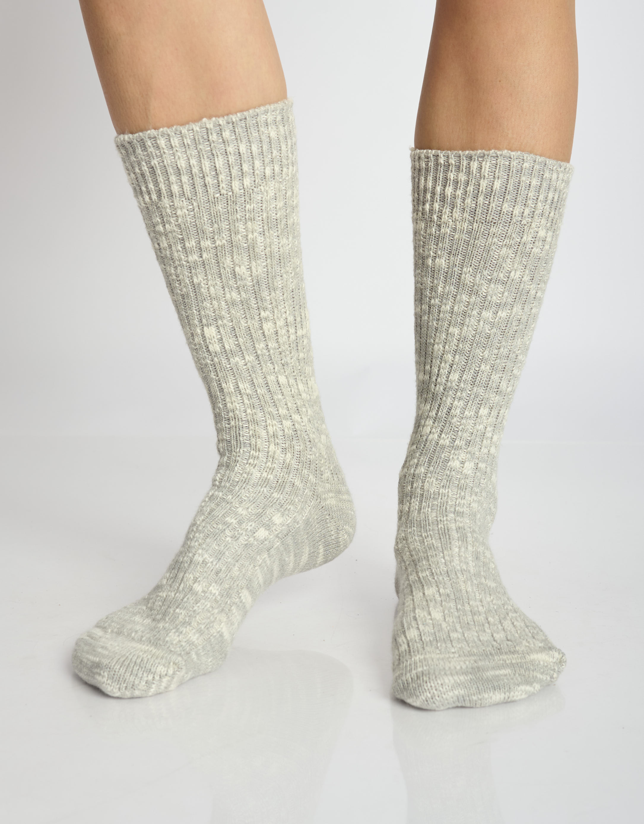 נעלי נשים - Le Bon Shoppe - גרביים COTTAGE - אפור בהיר1