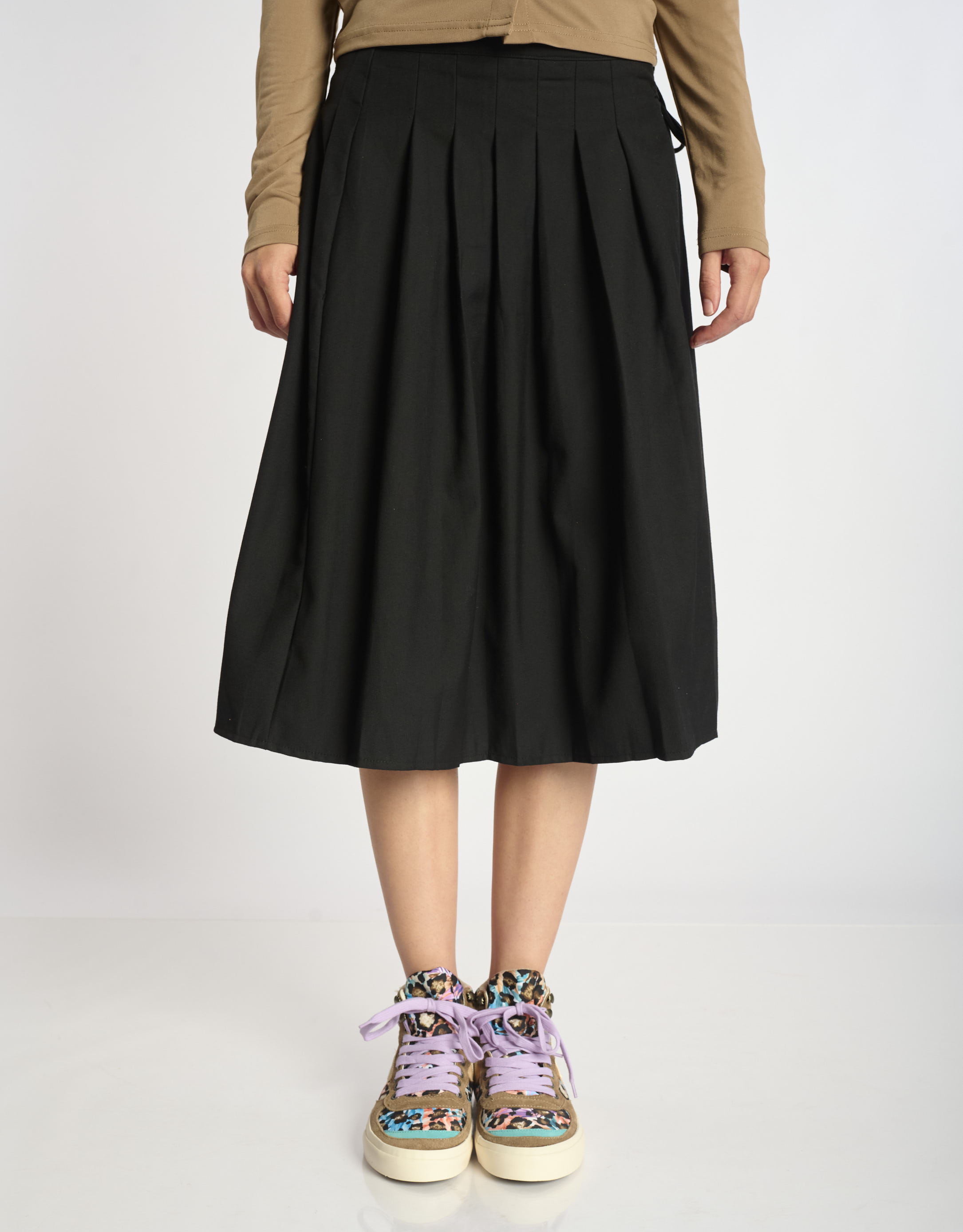 נעלי נשים - Aro - סניקרס גבוהות EMMA - חום3