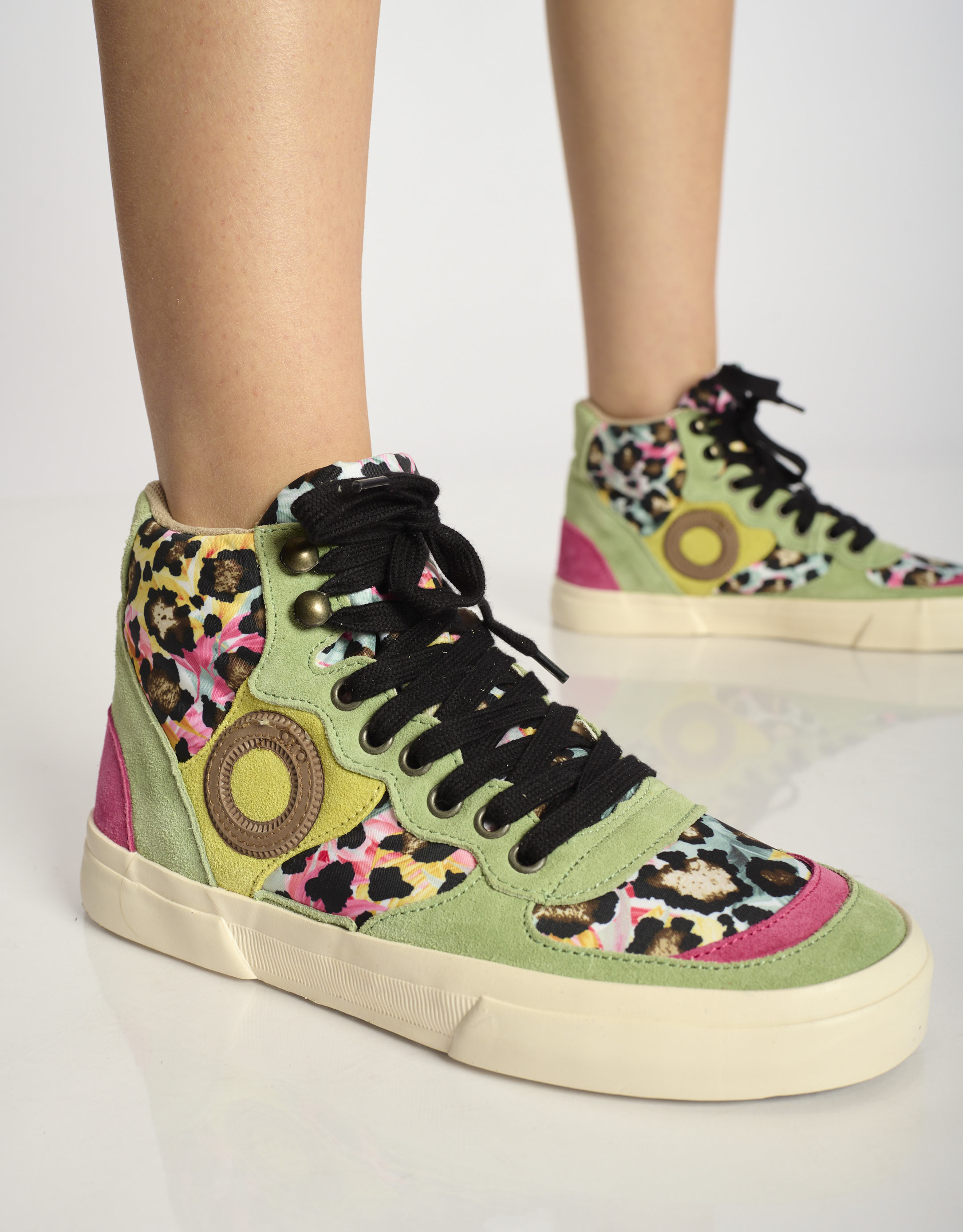 נעלי נשים - Aro - סניקרס גבוהות EMMA - ירוק3