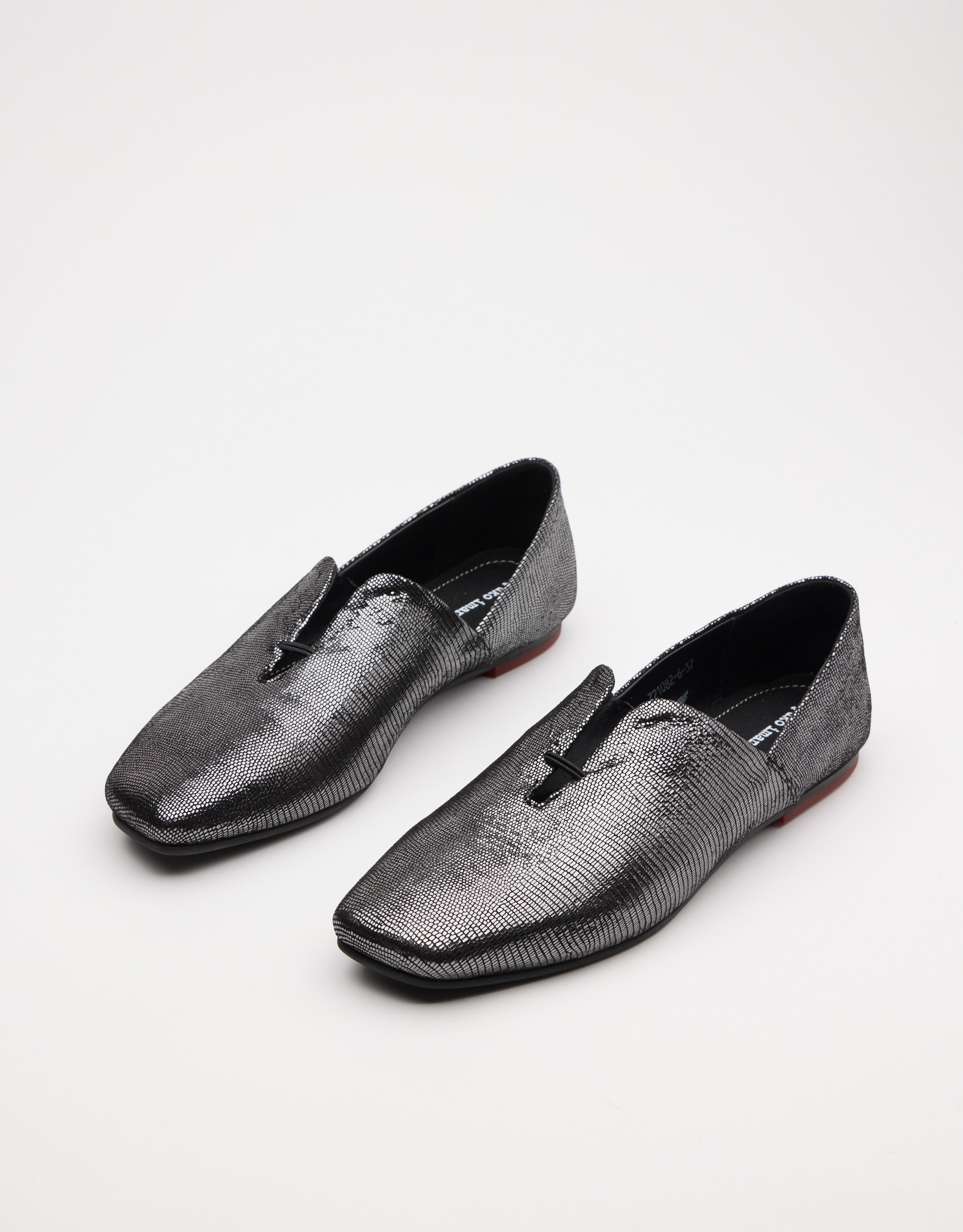 נעלי נשים - Yuko Imanishi - נעלי עור שטוחות AZU - אפור מטאלי2