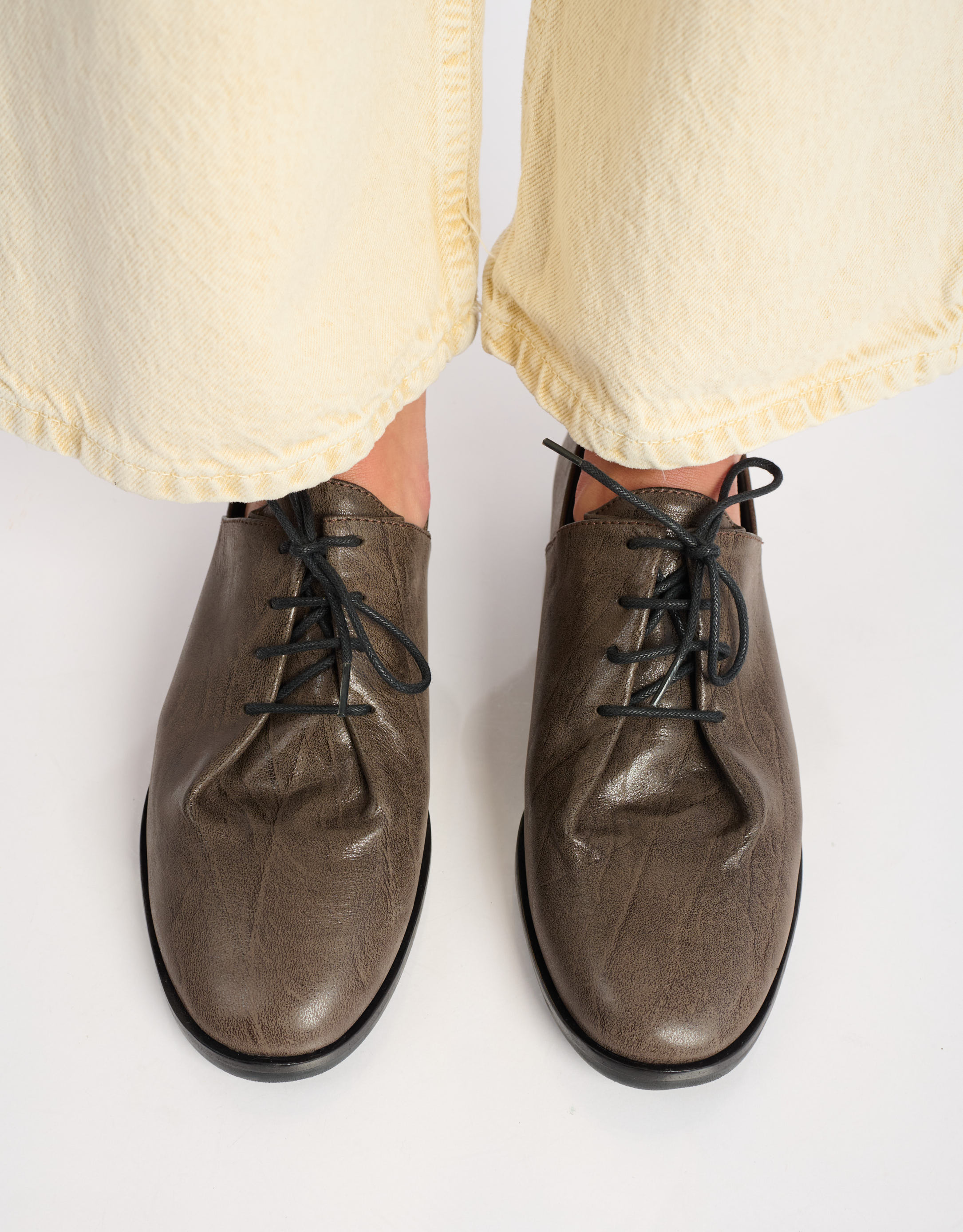 נעלי נשים - Yuko Imanishi - נעליים שטוחות FUKU - חום3