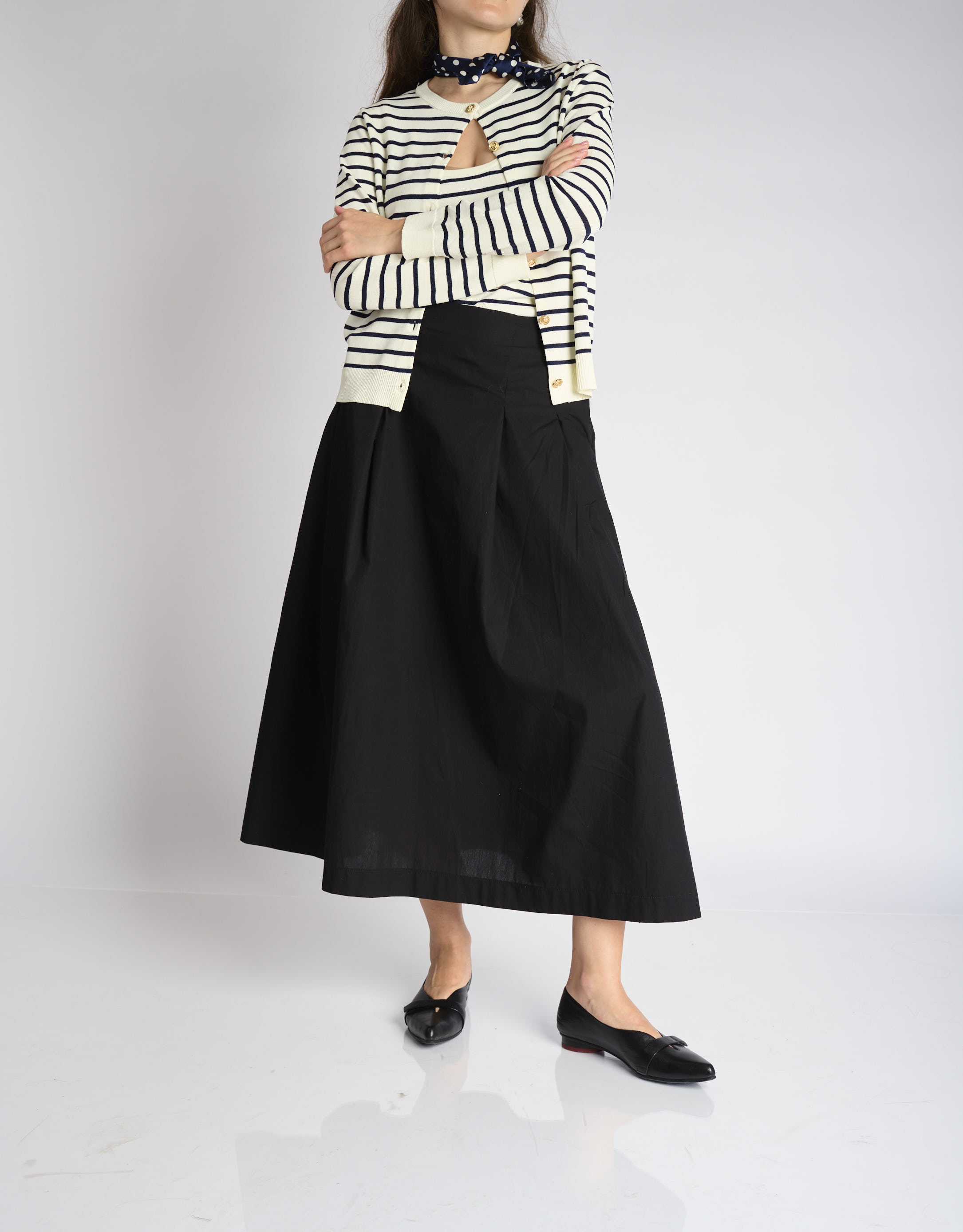 נעלי נשים - Yuko Imanishi - נעלי סירה שטוחות SASA - שחור2