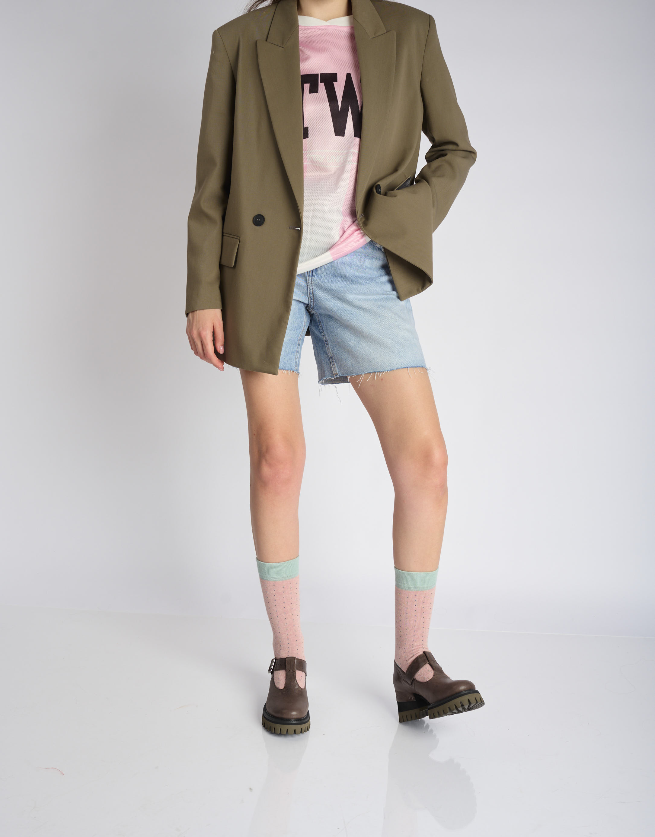 נעלי נשים - Yuko Imanishi - נעלי בובה עם עקב MIMI - חום3