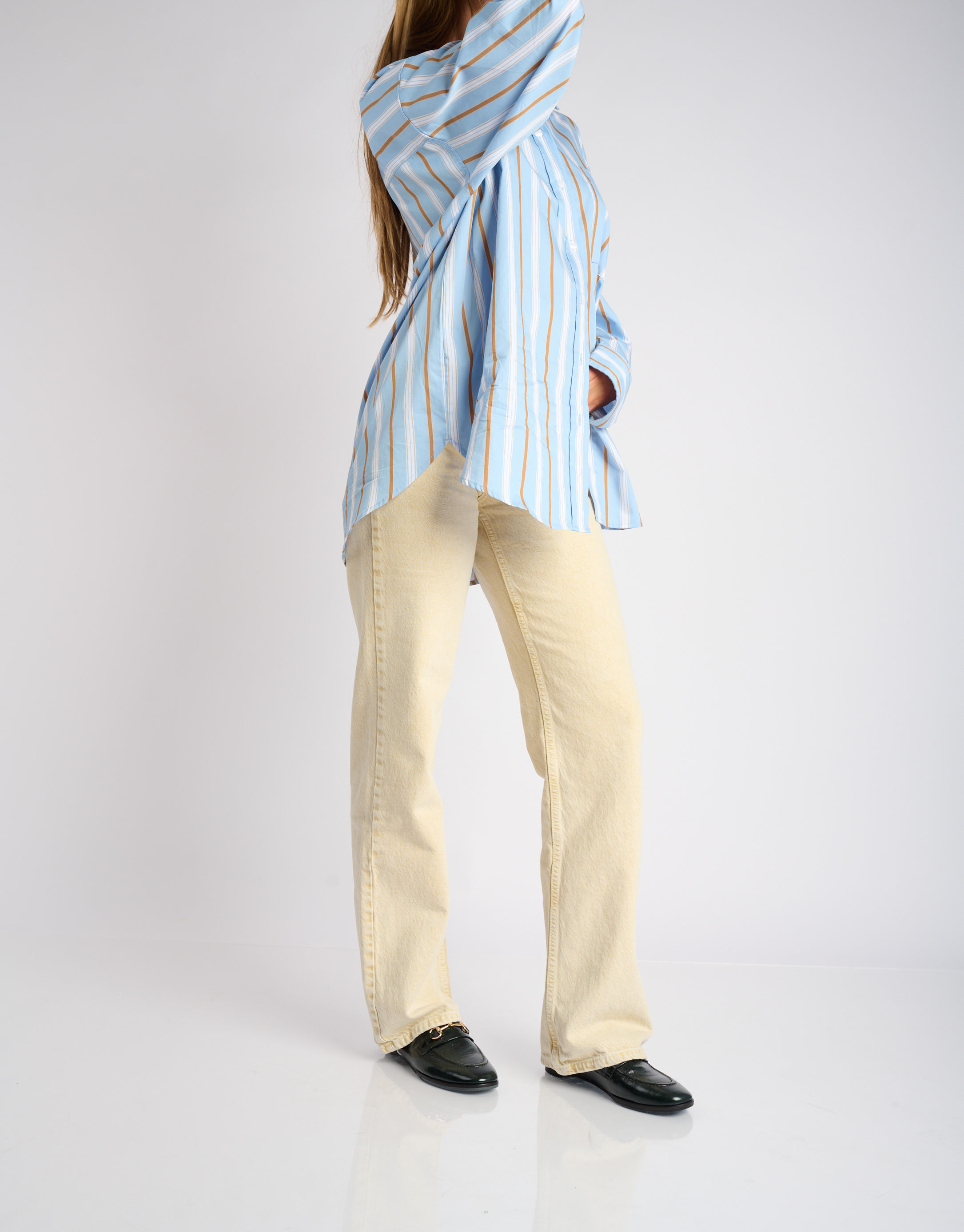 נעלי נשים - Yuko Imanishi - נעלי מוקסין מבריקות SACHI - ירוק2