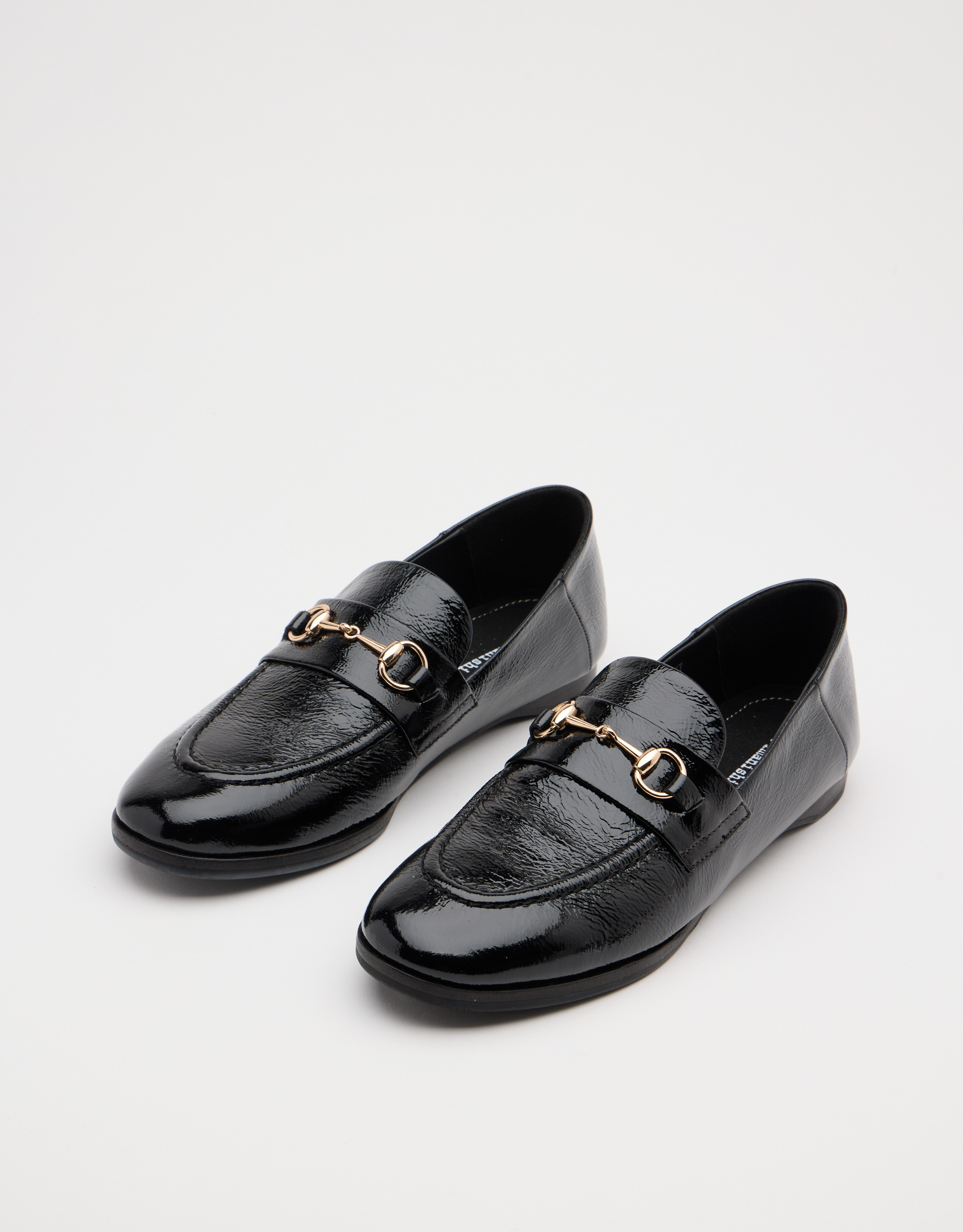 נעלי נשים - Yuko Imanishi - נעלי מוקסין מבריקות SACHI - שחור1