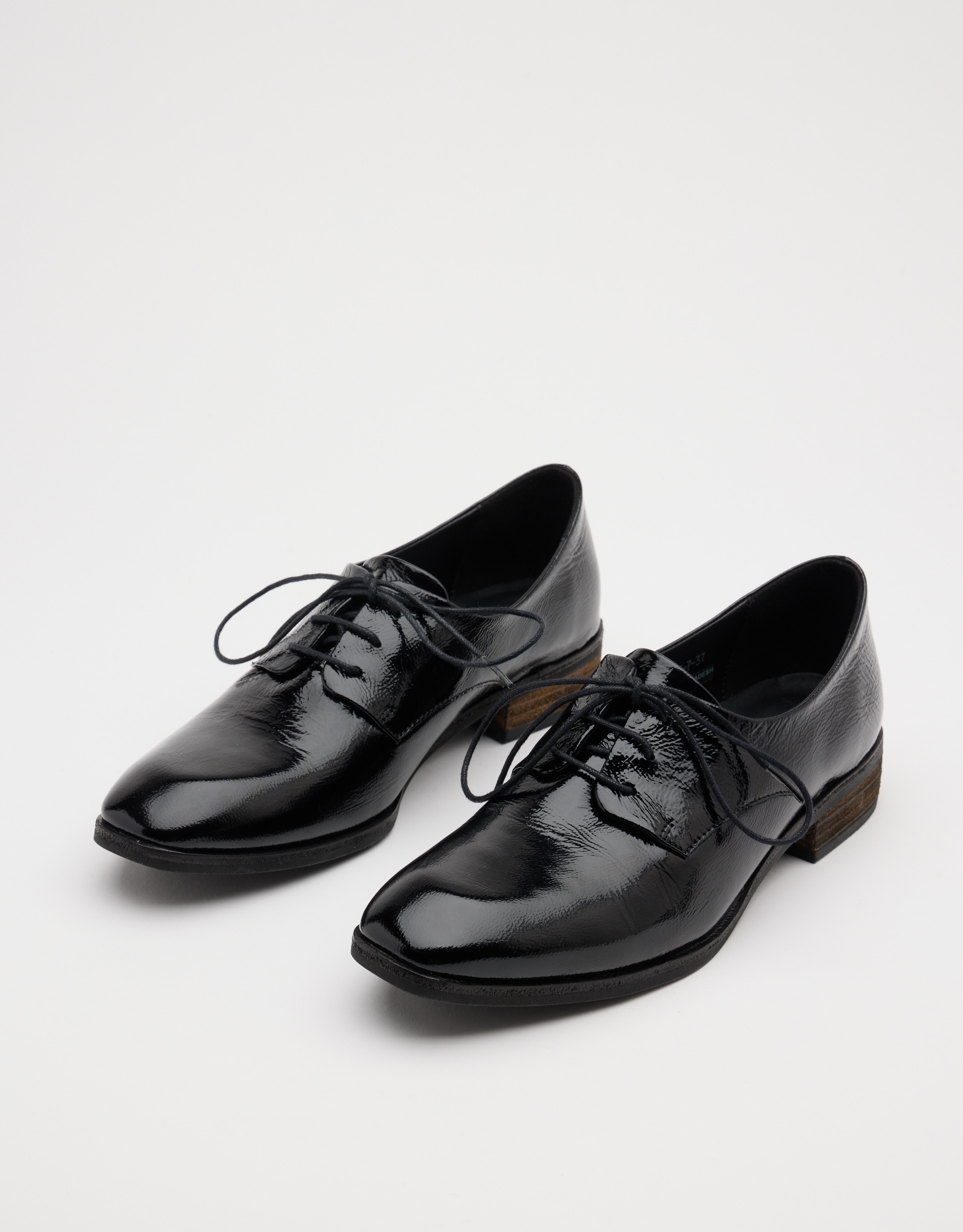 נעלי נשים - Yuko Imanishi - נעלי אוקספורד YUU - שחור מבריק1