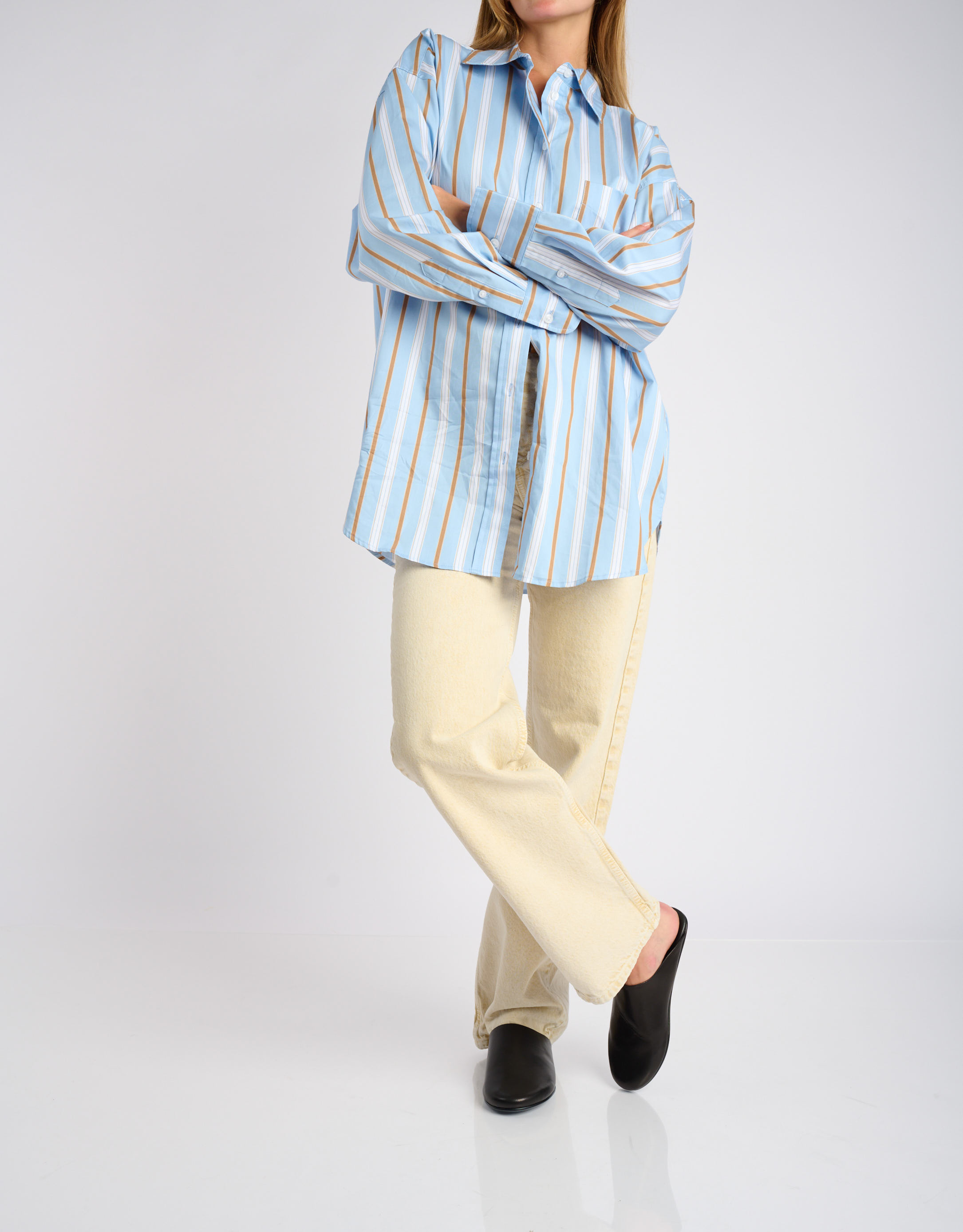 נעלי נשים - Jeffrey Campbell - כפכפי עור שטוחים GUNTER - שחור2