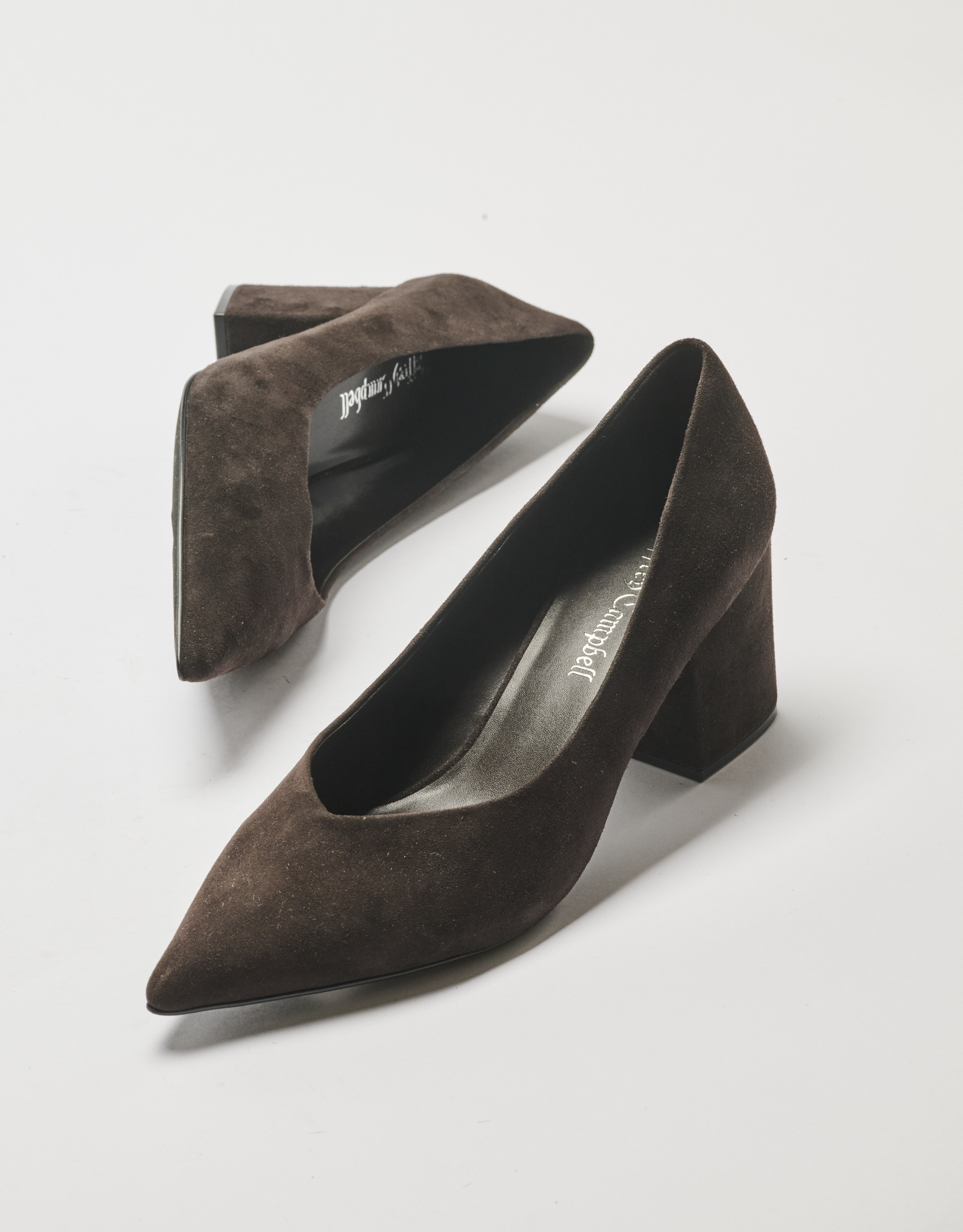 נעלי נשים - Jeffrey Campbell - נעלי סירה  HOURGLASS - חום כהה1