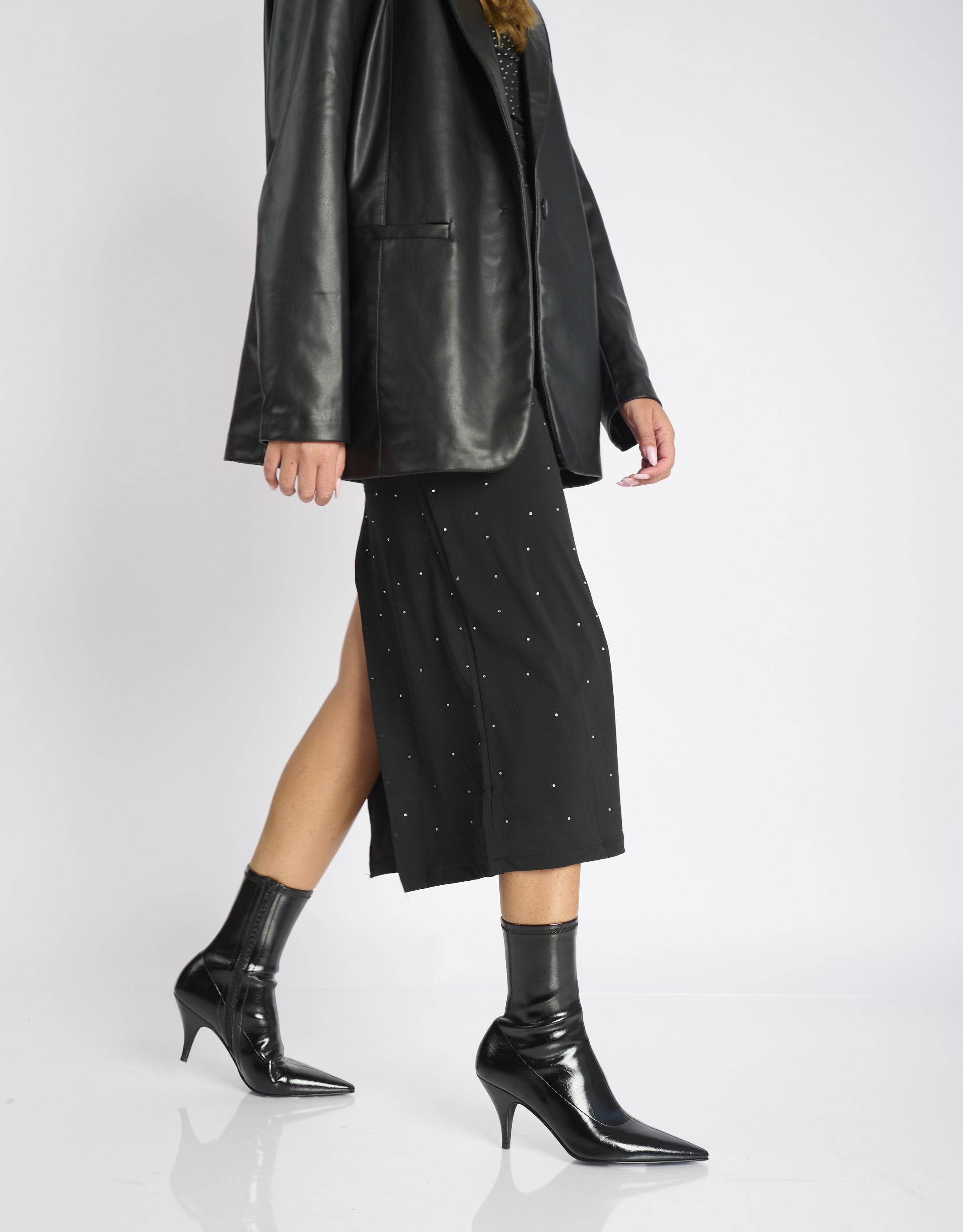 נעלי נשים - Jeffrey Campbell - מגפונים עם עקב LOOKER - שחור1